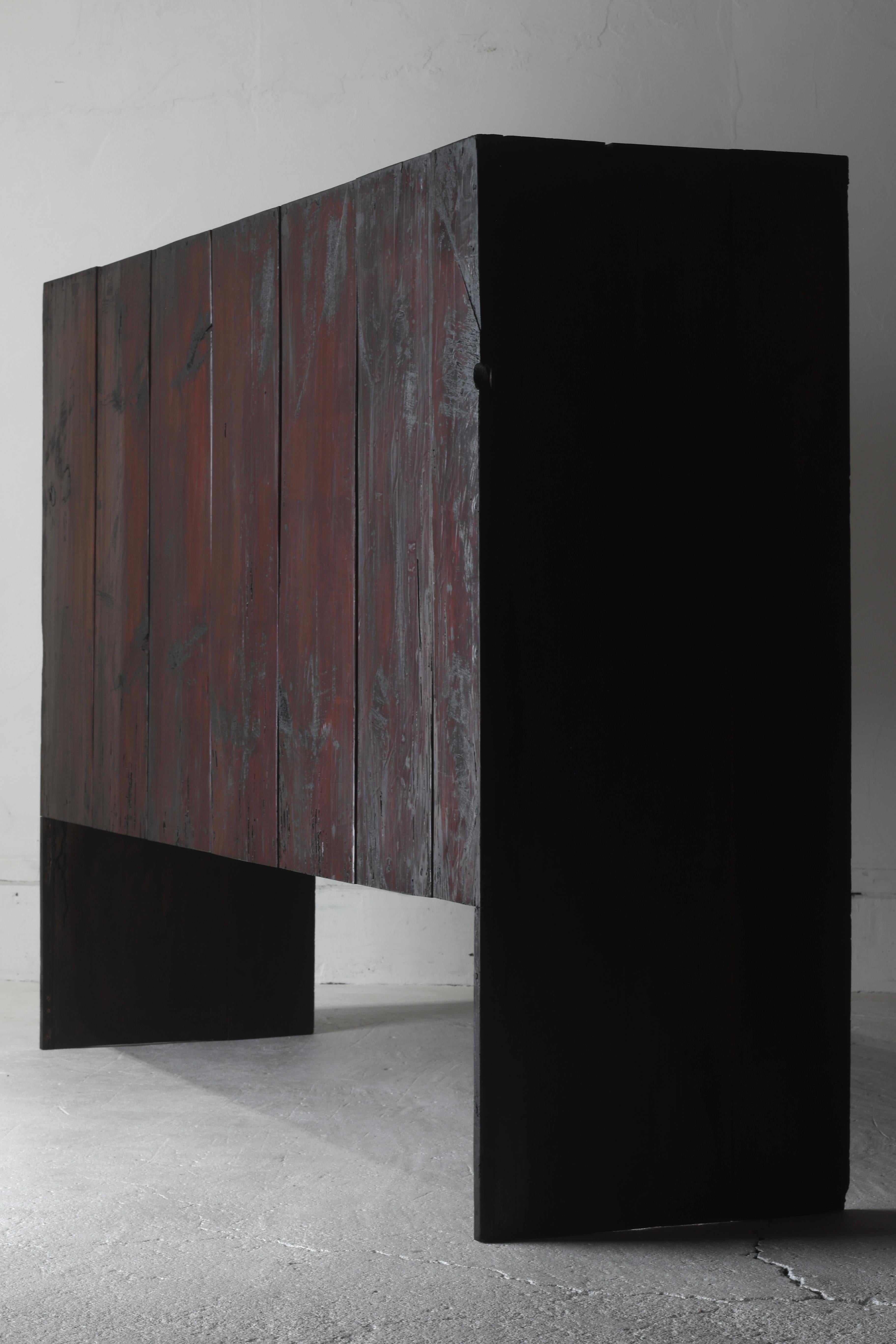 Japanese Antique Large Black Tansu / Cabinet Sideboard / 1868-1912s Wabi-sabi 3