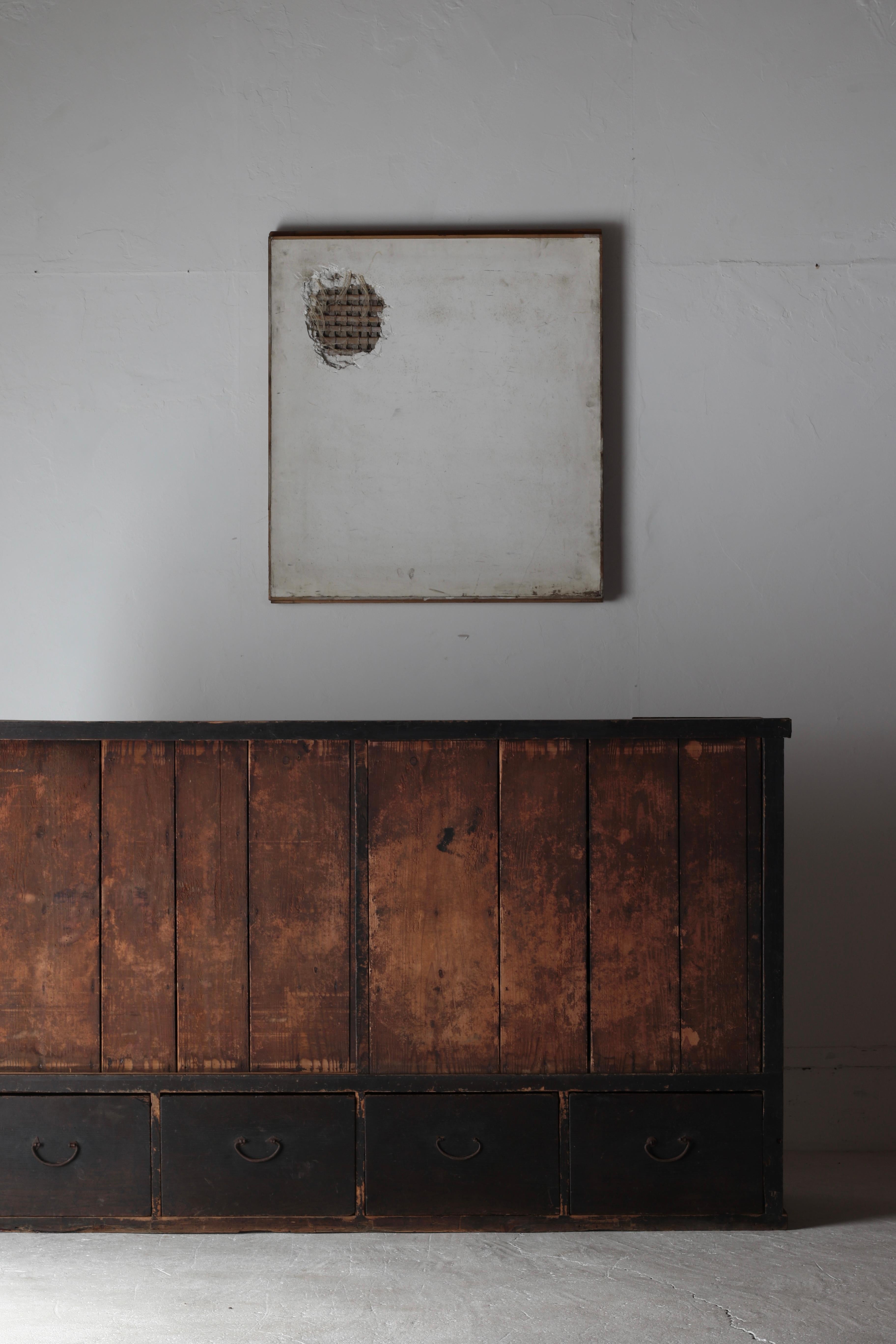 Japanese Antique Large Black Tansu / Cabinet Sideboard / 1868-1912s Wabi-sabi For Sale 6