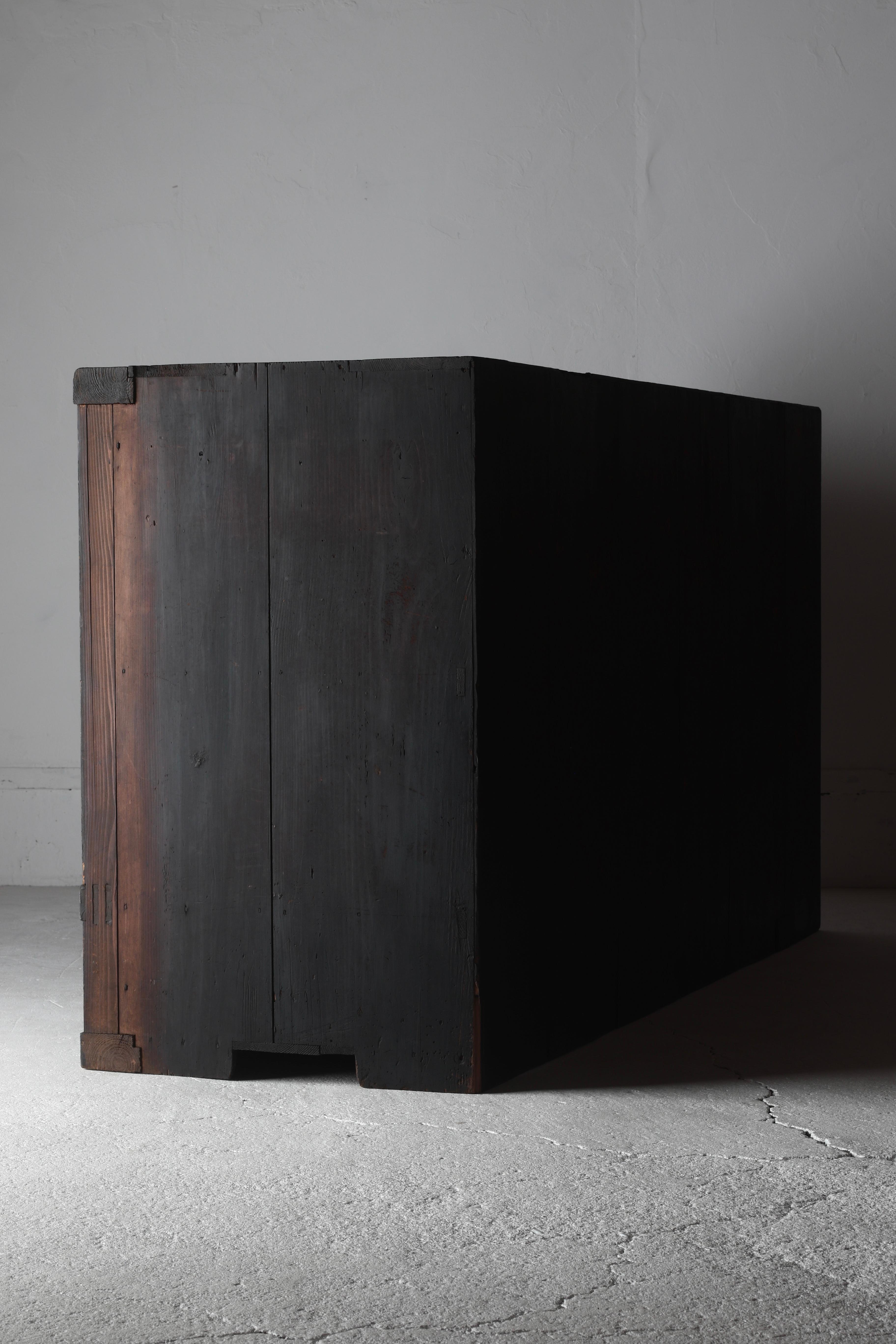 Japanese Antique Large Black Tansu / Cabinet Sideboard / 1868-1912s Wabi-sabi 7