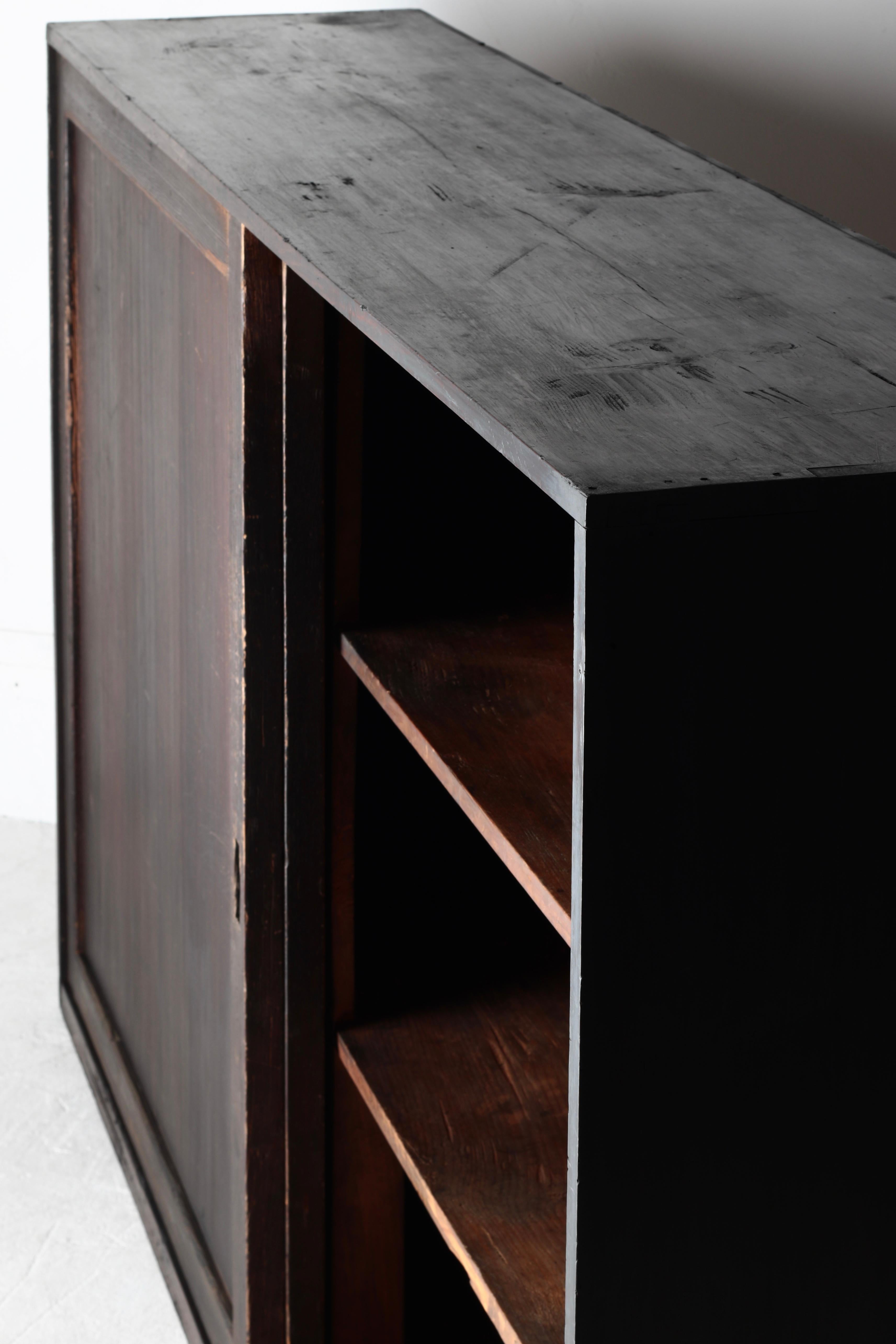Antiguo Tansu Japonés Negro Grande / Aparador / 1868-1912s Wabi-sabi 7