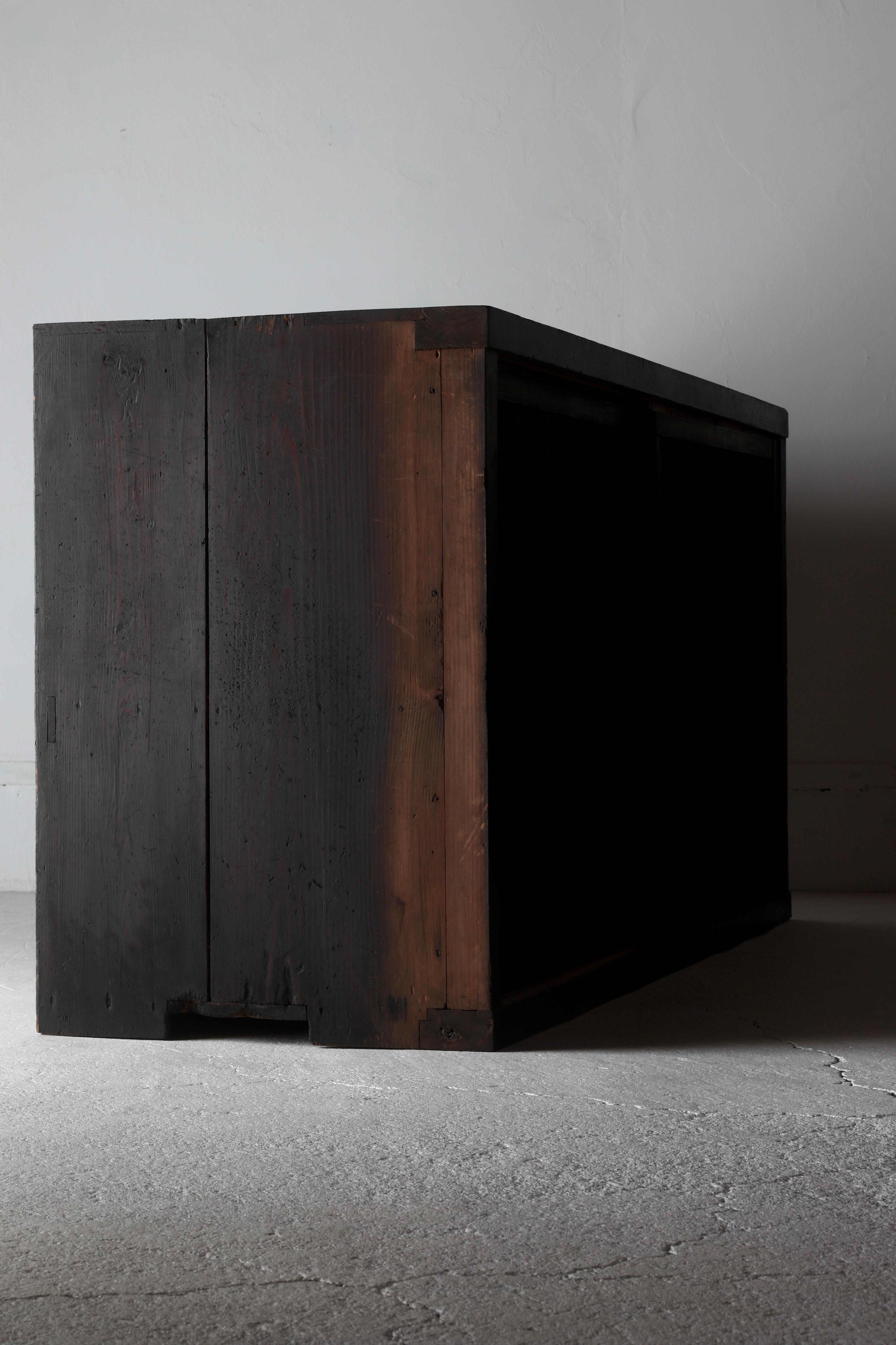 Japanese Antique Large Black Tansu / Cabinet Sideboard / 1868-1912s Wabi-sabi 8