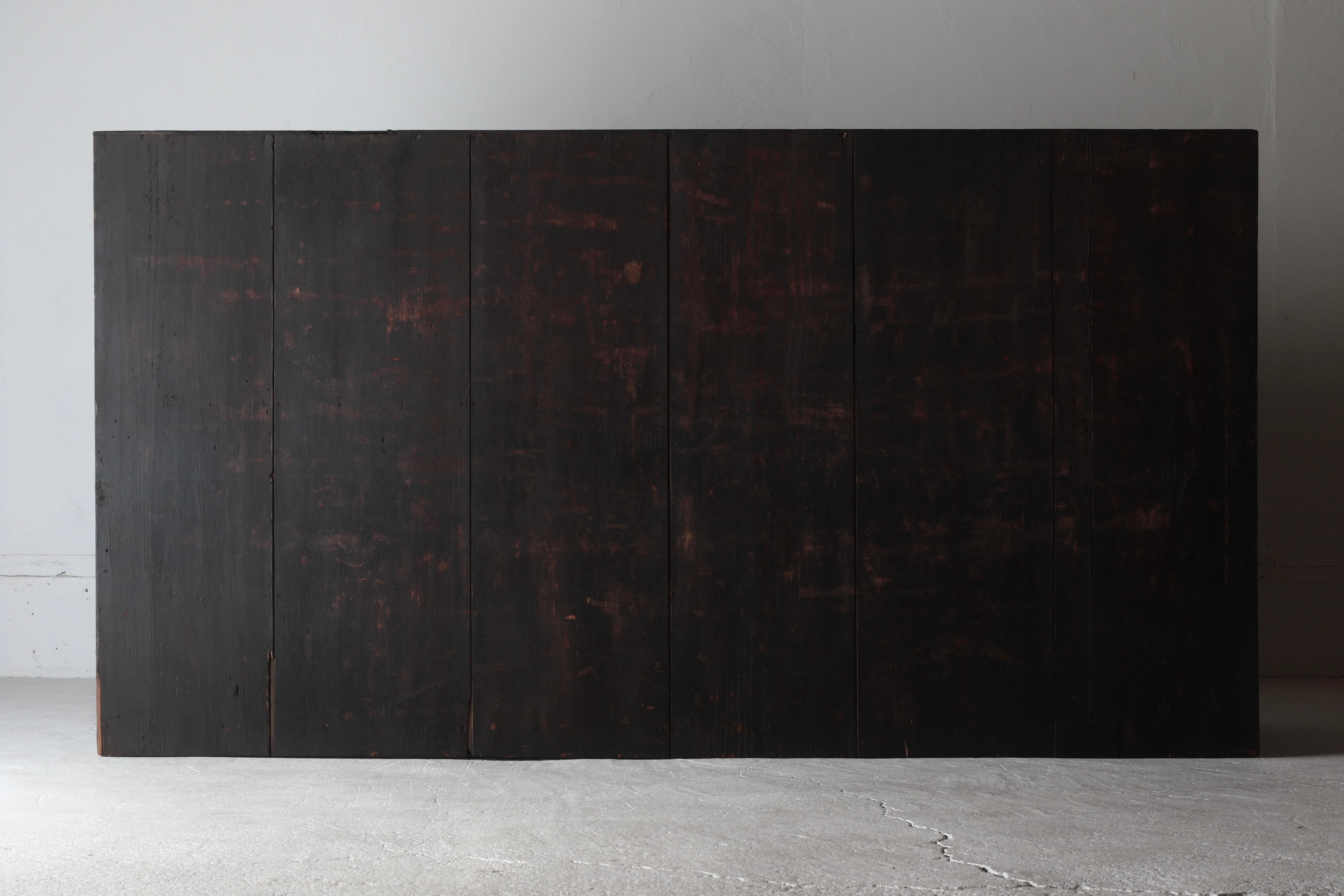 Japanese Antique Large Black Tansu / Cabinet Sideboard / 1868-1912s Wabi-sabi 8