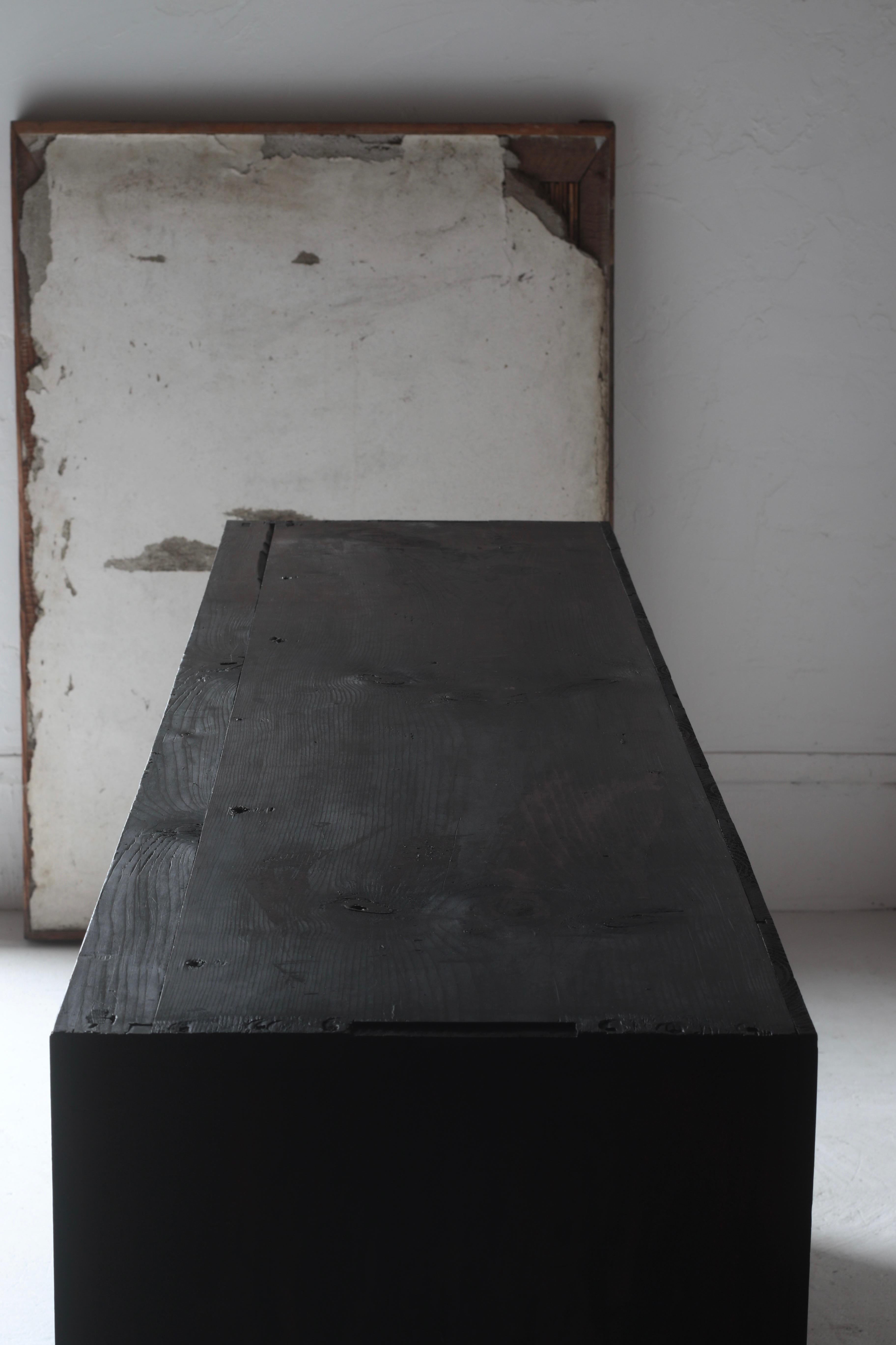 Antiguo Tansu Japonés Negro Grande / Aparador / 1868-1912s Wabi-sabi 8