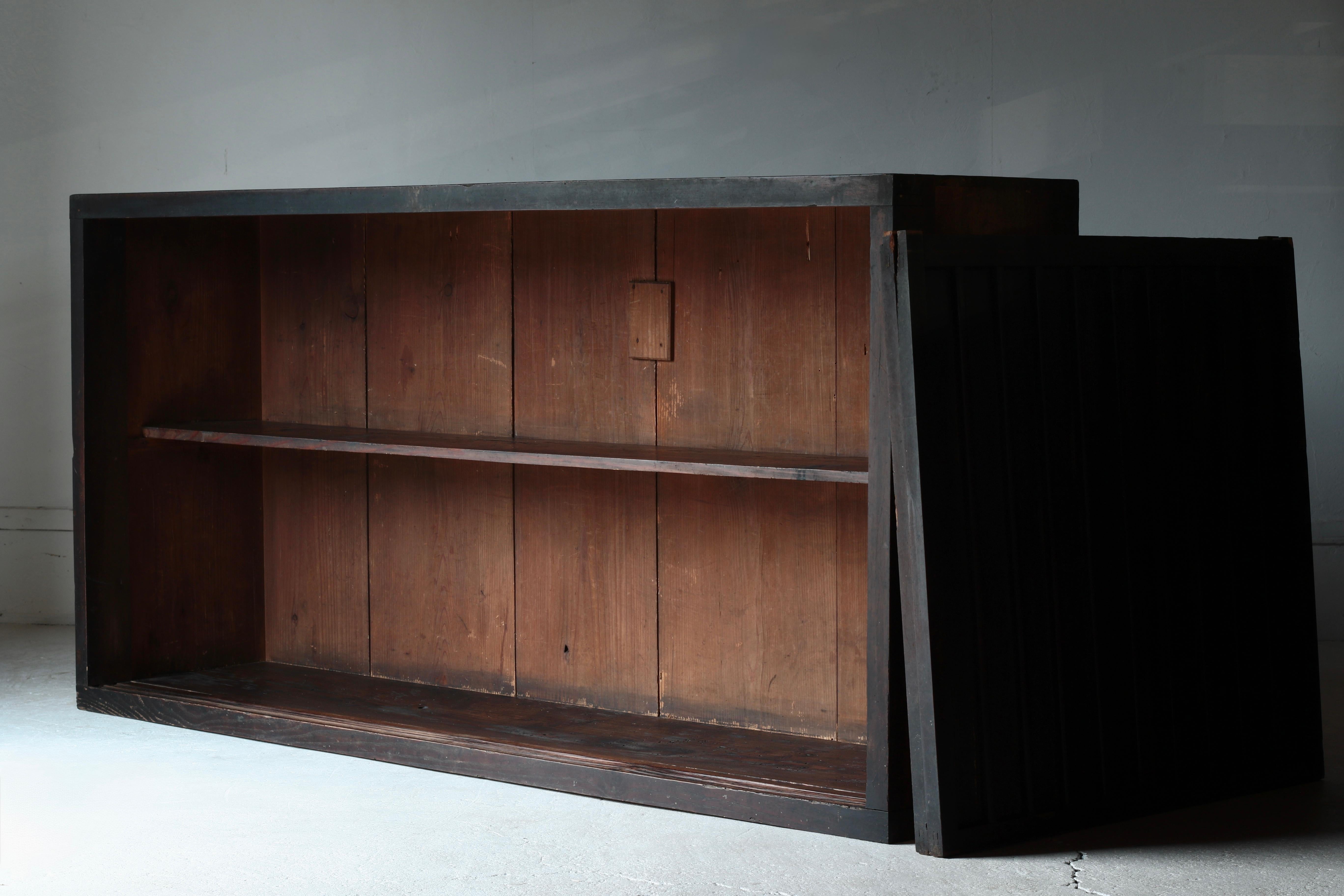 Antiguo Tansu Negro Japonés Grande / Aparador / 1868-1912s / Wabi-Sabi en venta 10