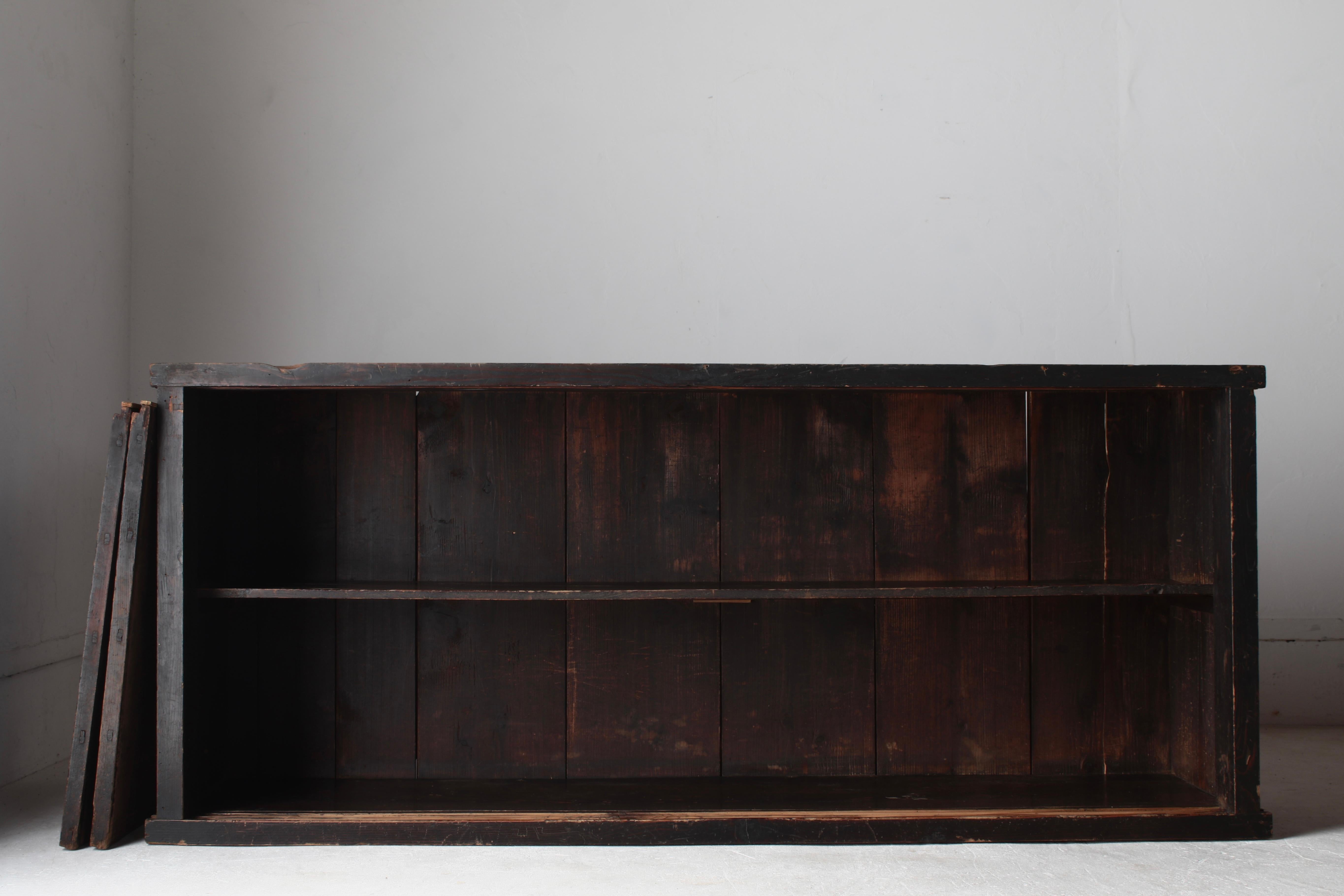 Antico Tansu nero di grandi dimensioni / Credenza / 1868-1912 Wabi-sabi giapponese 10