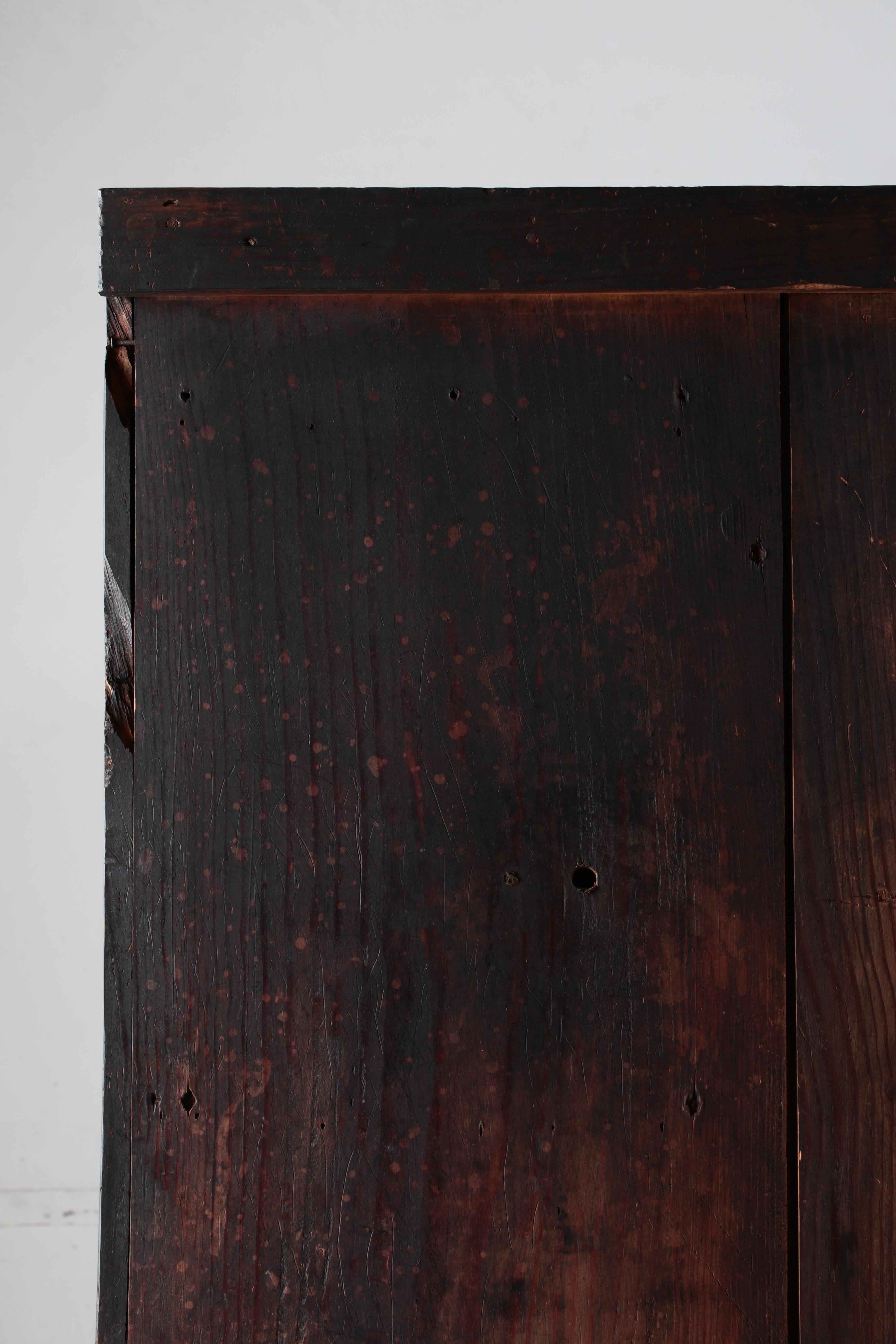 Japanese Antique Large Black Tansu / Cabinet Sideboard / 1868-1912s Wabi-sabi For Sale 12