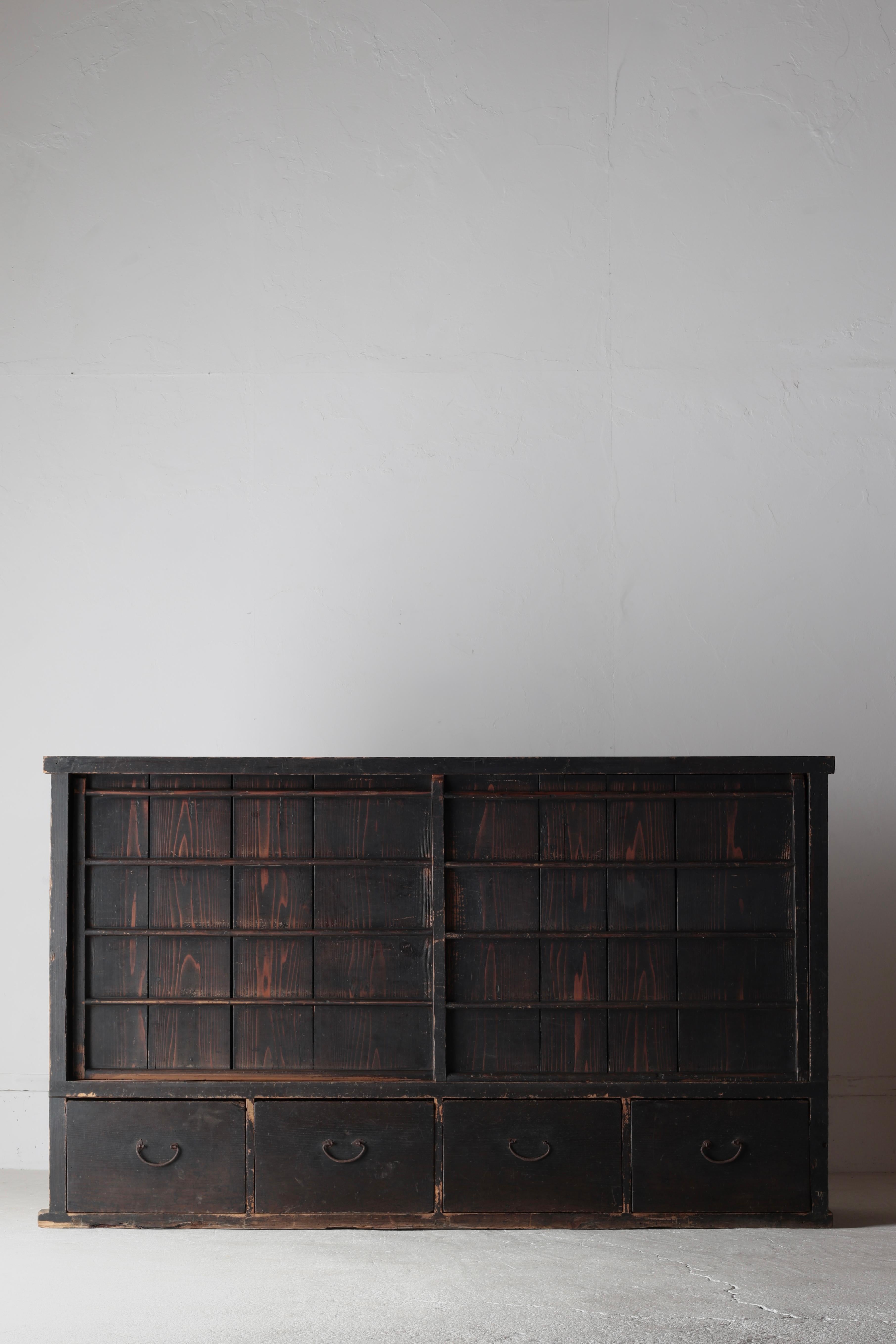 Japanese Antique Large Black Tansu / Cabinet Sideboard / 1868-1912s Wabi-sabi For Sale 13