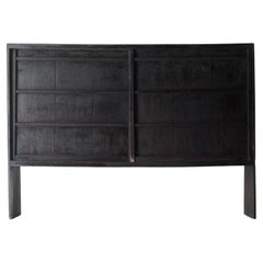 Antico Tansu nero di grandi dimensioni / Credenza / 1868-1912 Wabi-sabi giapponese