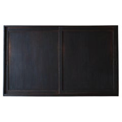Antiguo Tansu Japonés Negro Grande / Aparador / 1868-1912s Wabi-sabi