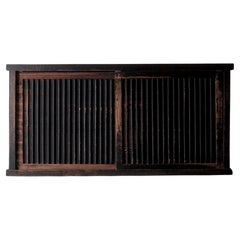 Japanese Used Large Black Tansu / Cabinet Sideboard / 1868-1912s WabiSabi