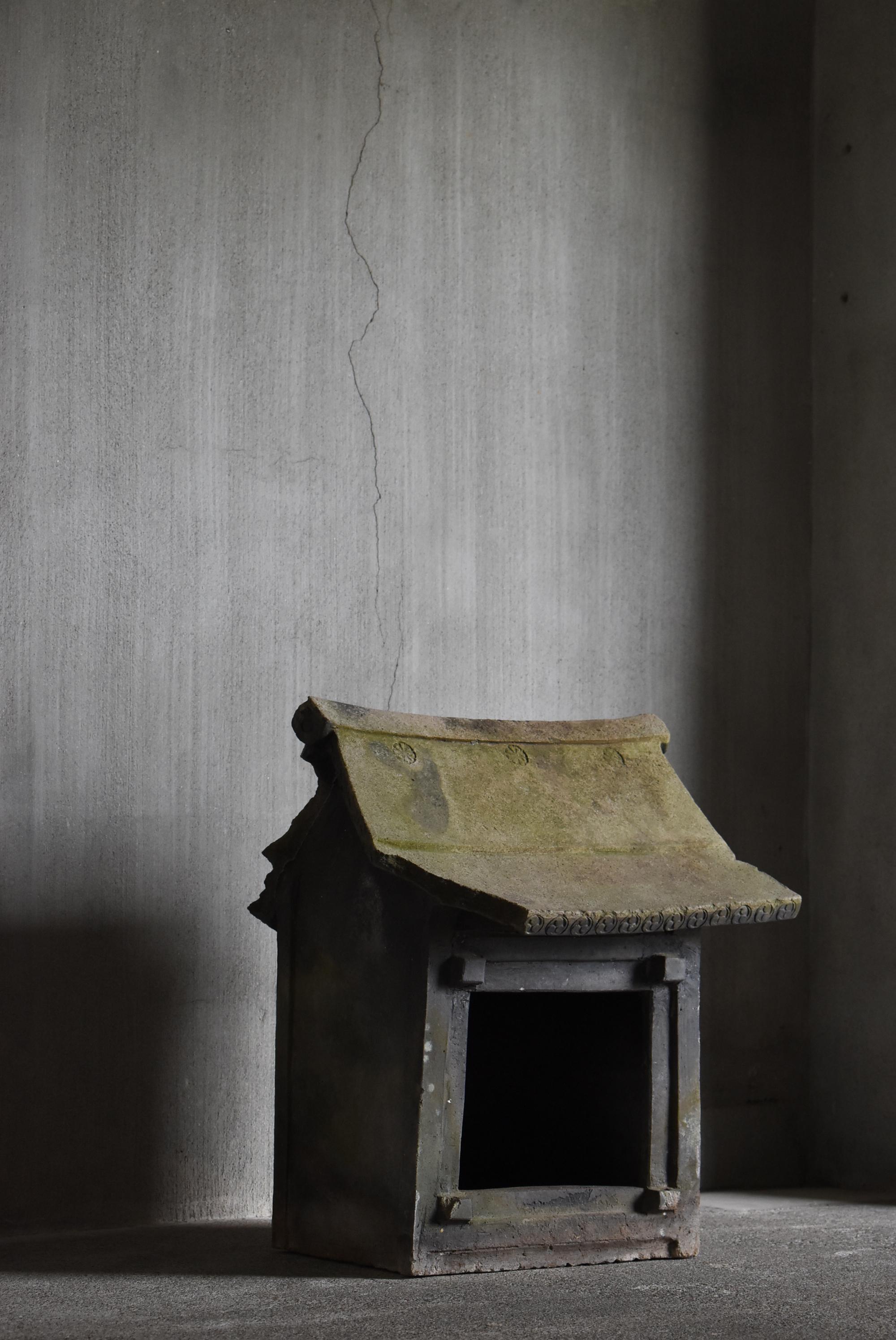 Santuario grande de cerámica japonesa de los años 1860-1920 / Objeto Wabi Sabi en venta 12