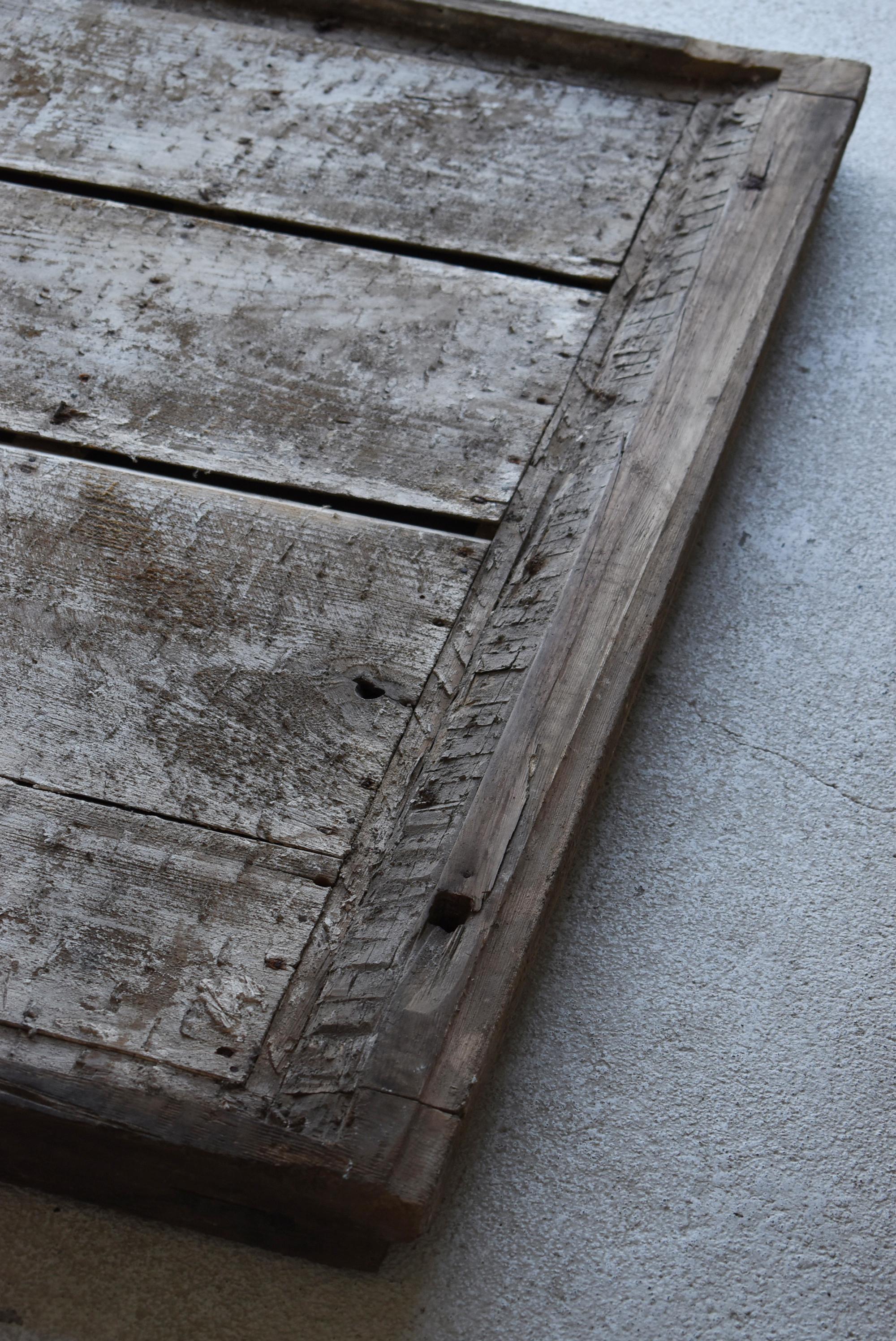 Japanese Antique Large Door Abstract Art 1860s-1900s / Wall Decoration Wabi Sabi 5