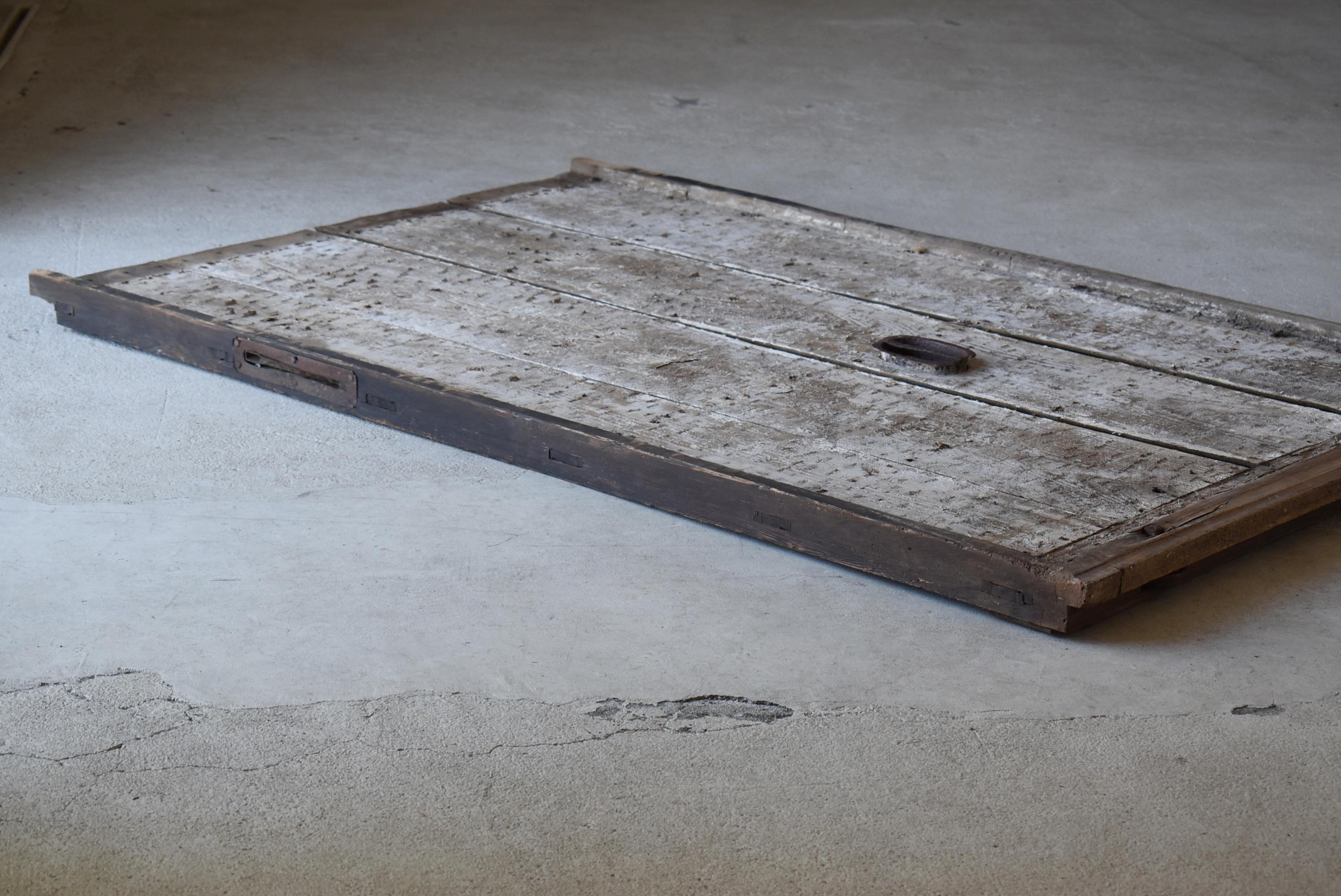 Japanese Antique Large Door Abstract Art 1860s-1900s / Wall Decoration Wabi Sabi 6