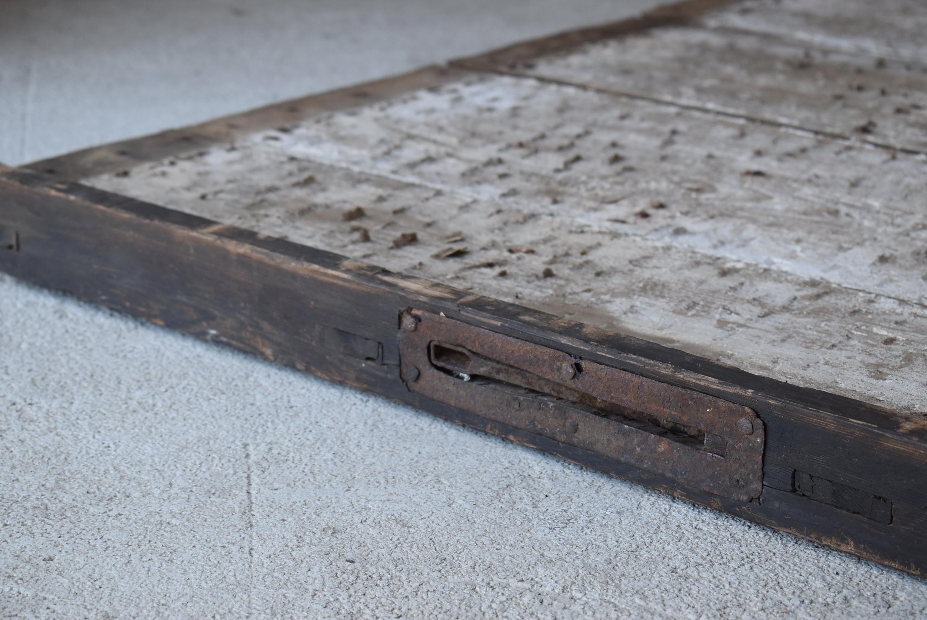 Japanese Antique Large Door Abstract Art 1860s-1900s / Wall Decoration Wabi Sabi 7