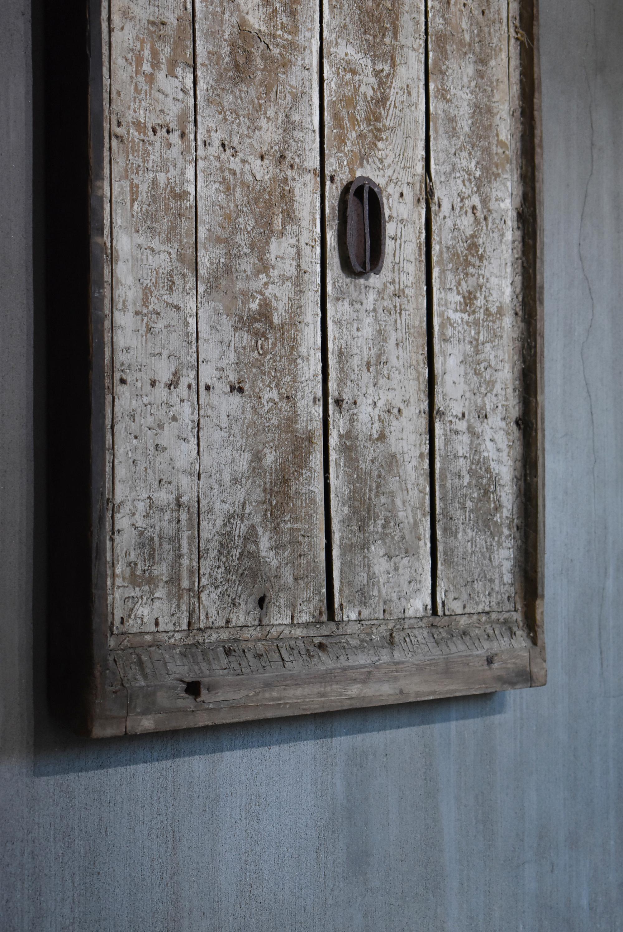 Japanese Antique Large Door Abstract Art 1860s-1900s / Wall Decoration Wabi Sabi 10