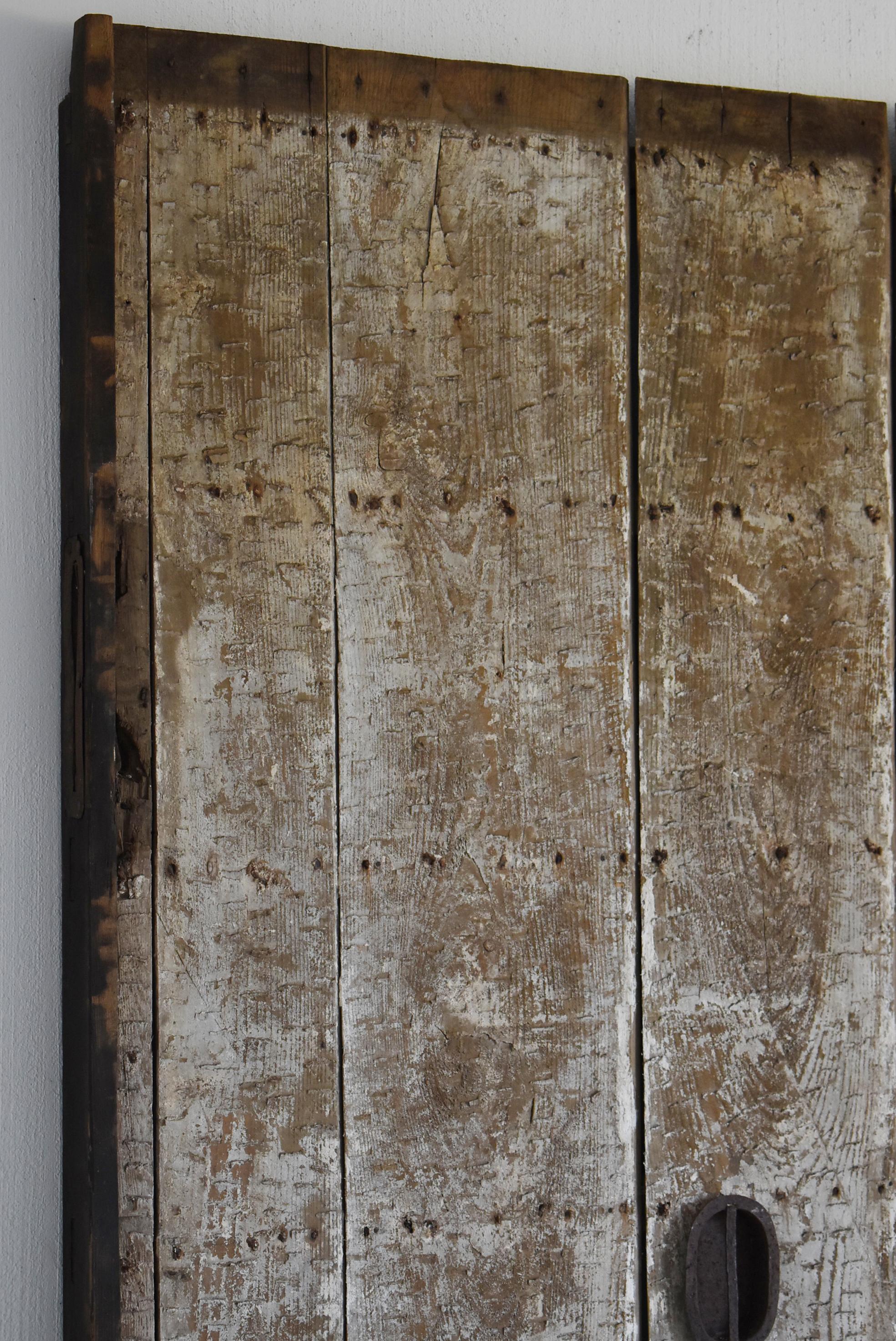 Japanese Antique Large Door Abstract Art 1860s-1900s / Wall Decoration Wabi Sabi In Good Condition In Chōsei District Nagara, JP