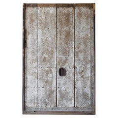 Japanese Antique Large Door Abstract Art 1860s-1900s / Wall Decoration Wabi Sabi
