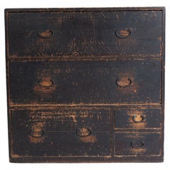 Antike japanische große Schublade 1860er-1900er Jahre / Schrank Tansu Wabi Sabi, Tansu Wabi Sabi