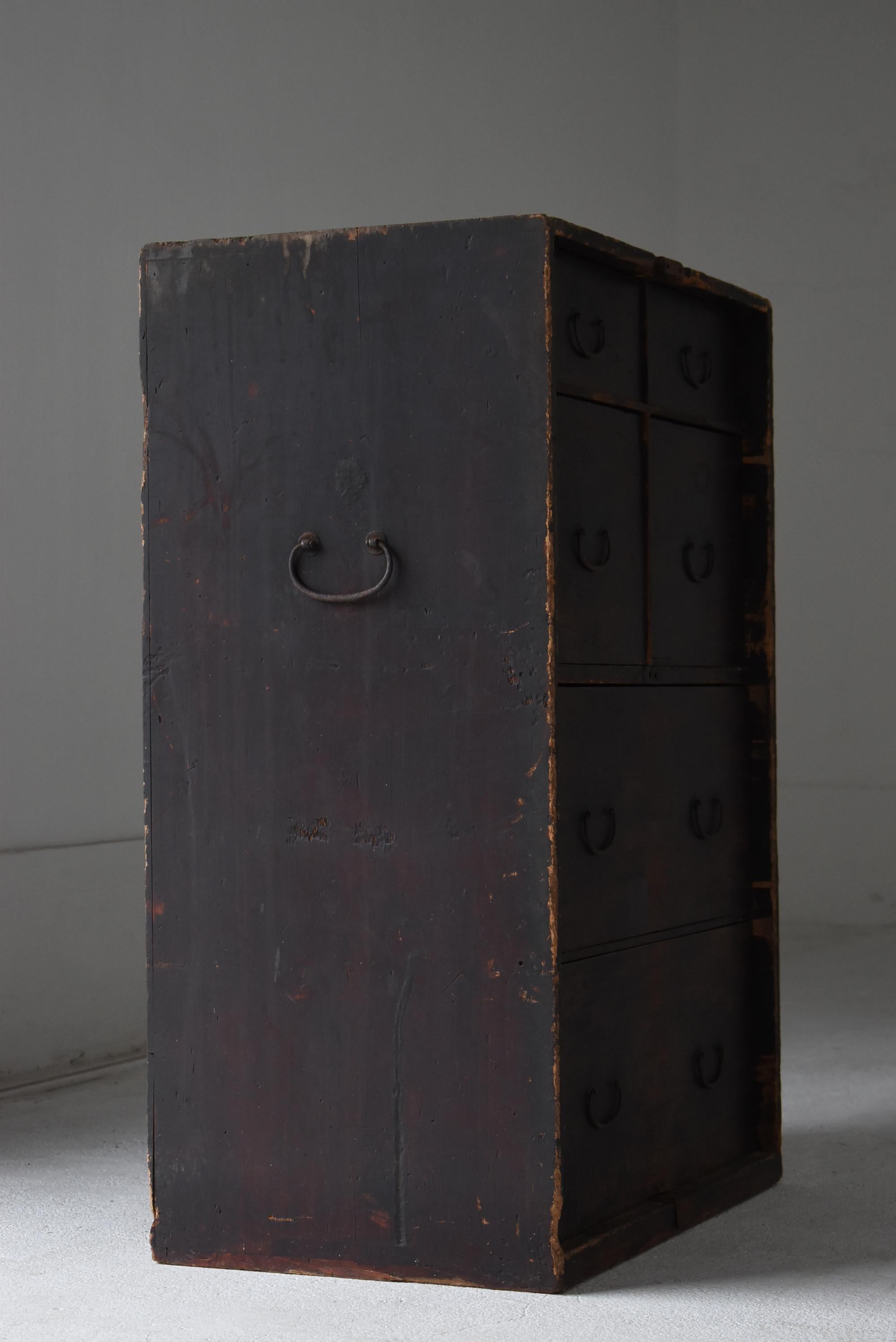 Japanese Antique Large Drawer 1860s-1920s / Tansu Sideboard Wabi Sabi For Sale 4