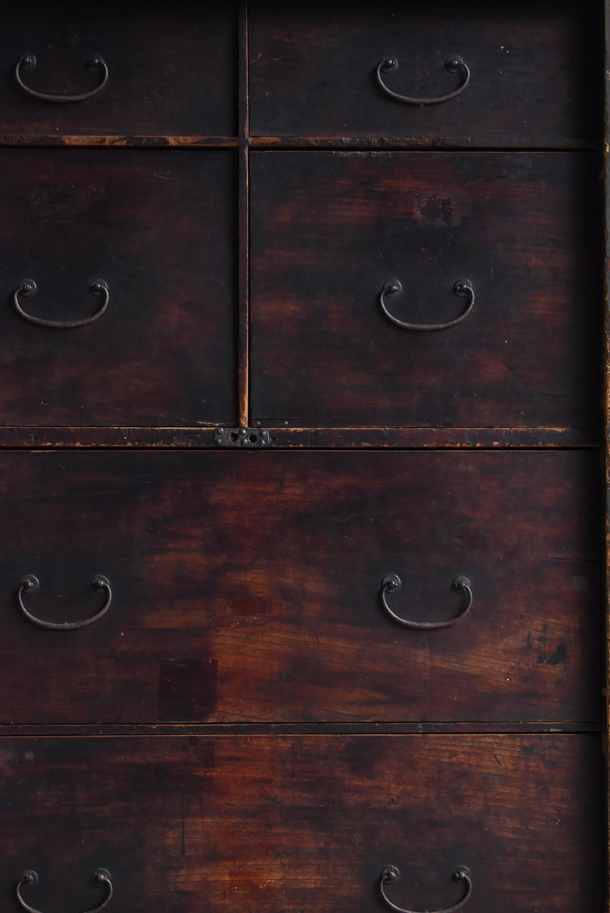 Japanese Antique Large Drawer 1860s-1920s / Tansu Sideboard Wabi Sabi For Sale 10