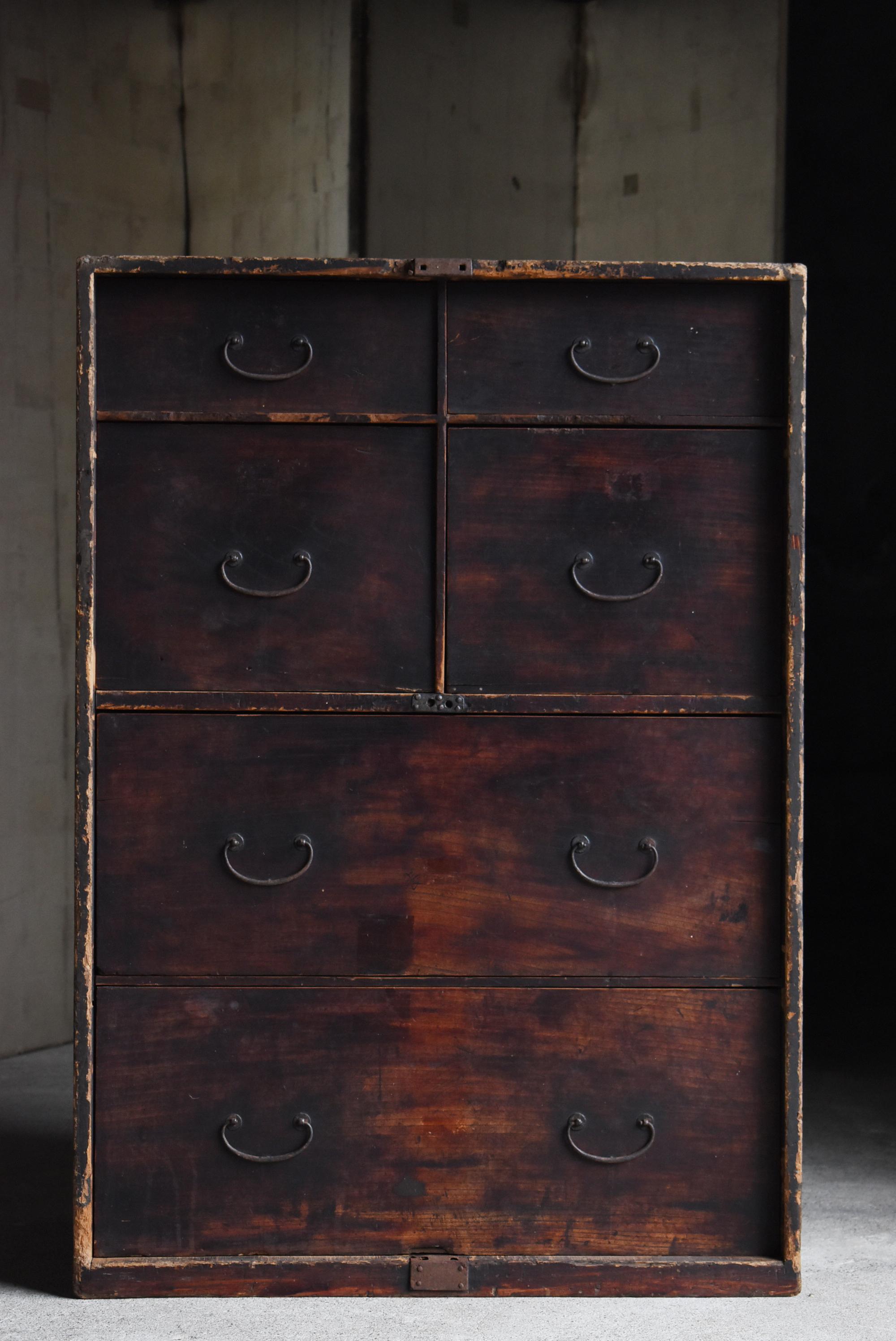 Meiji Japanese Antique Large Drawer 1860s-1920s / Tansu Sideboard Wabi Sabi For Sale