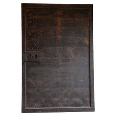 Japanische Antike große Eisen plattiert Kurado, wabi sabi Storehouse Tür 1870er-1900er