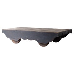 Japanese Used Large Low Table 1860s-1900s / Sofa Table Wabi Sabi