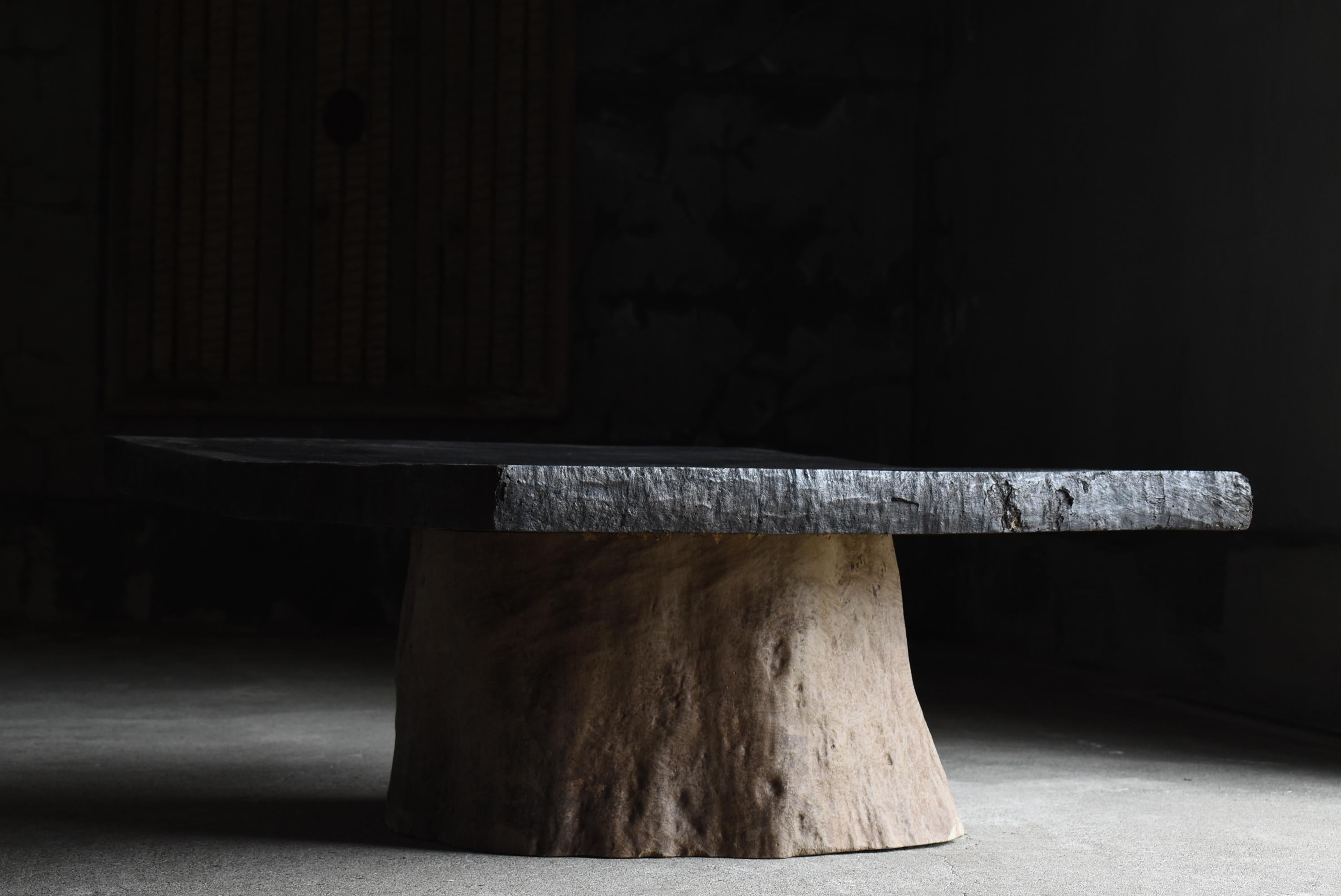 Primitive Japanese Antique Large Low Table 1860s-1920s / Coffee Table Wabi Sabi For Sale