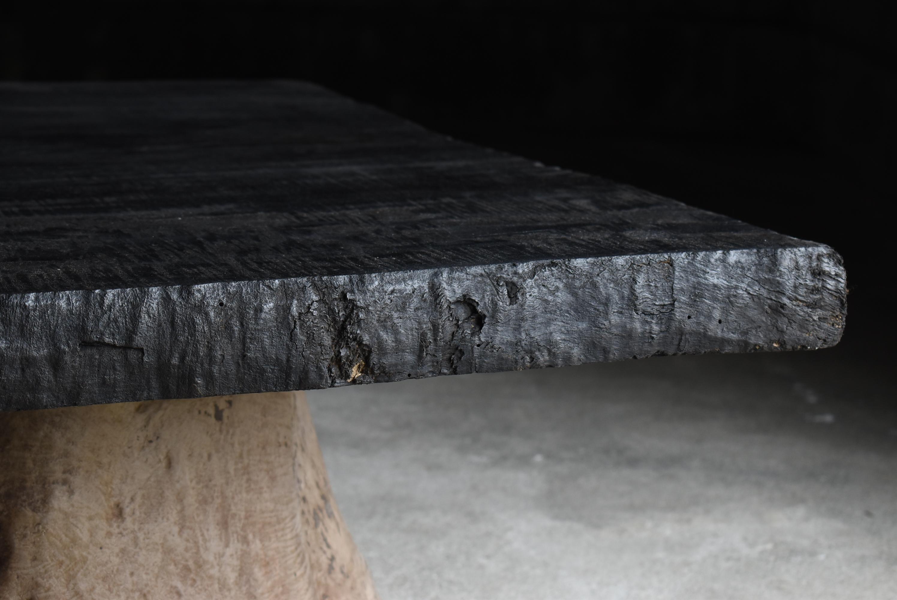 Wood Japanese Antique Large Low Table 1860s-1920s / Coffee Table Wabi Sabi For Sale
