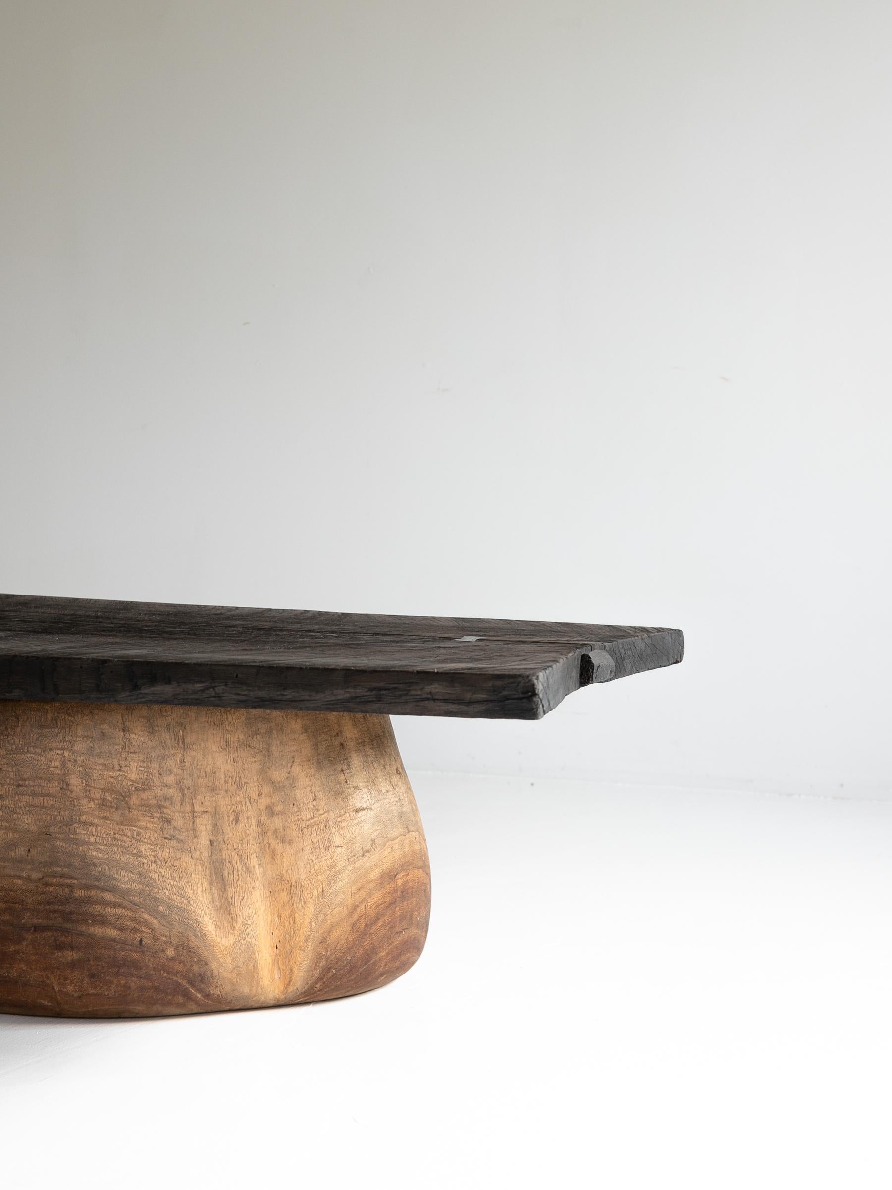 Cedar Japanese Antique Large Low Table 1860s-1920s / Coffee Table Wabi Sabi
