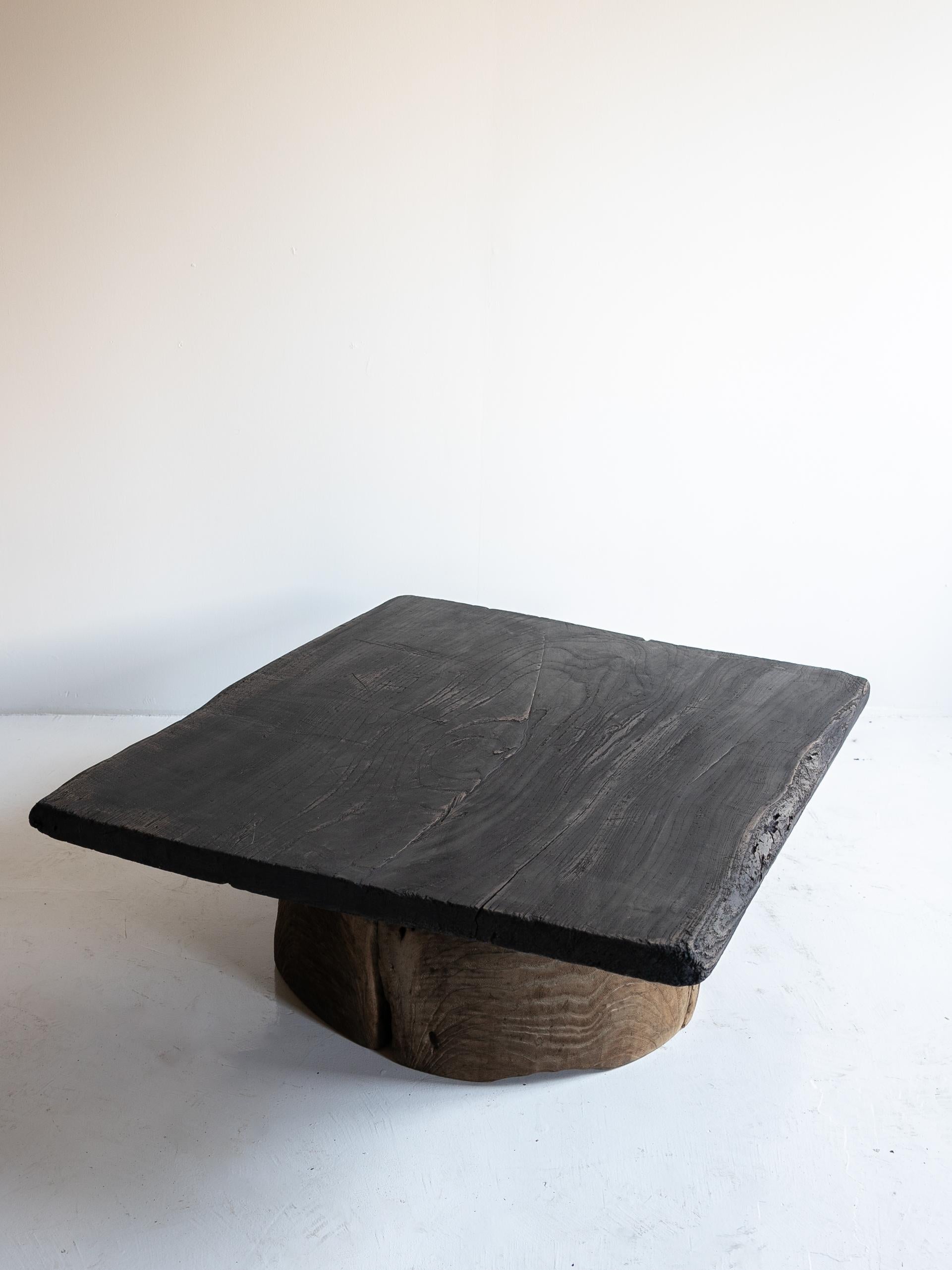 Wood Japanese Antique Large Low Table 1860s-1920s / Coffee Table Wabi Sabi