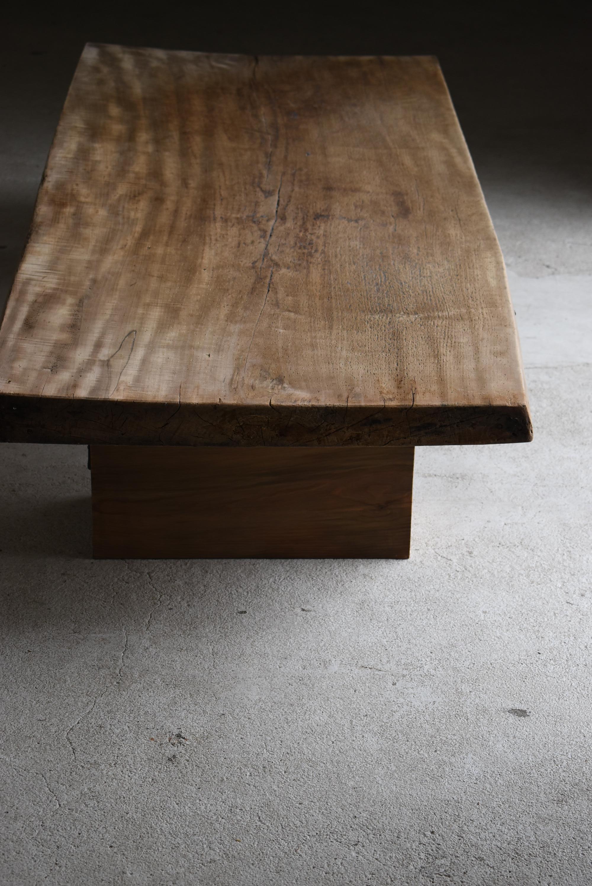 Japanese Antique Large Low Table 1900s-1940s / Sofa Table Wabi Sabi 7