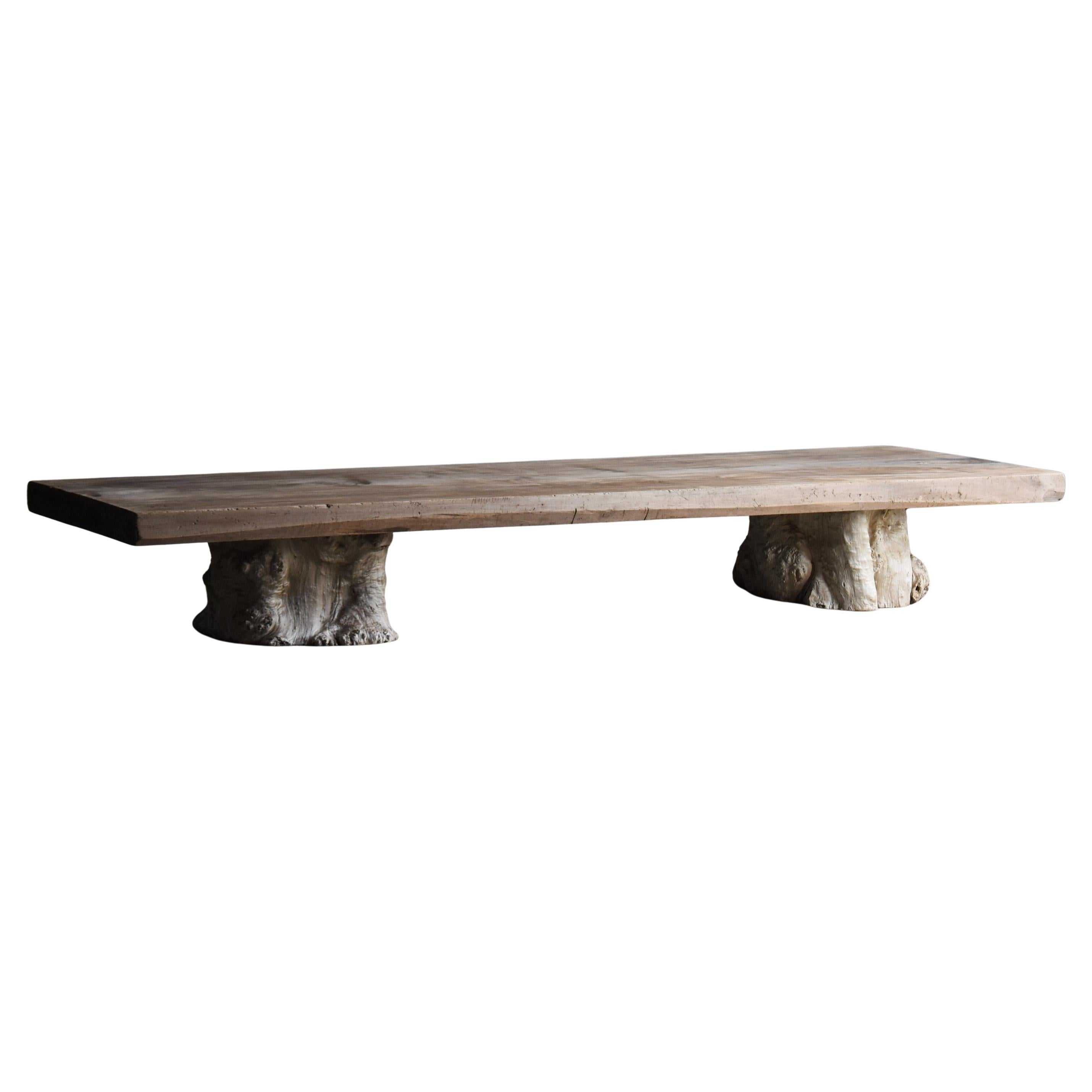 Japanese Antique Large Low Table 1920s-1940s / Sofa Table Wabi Sabi