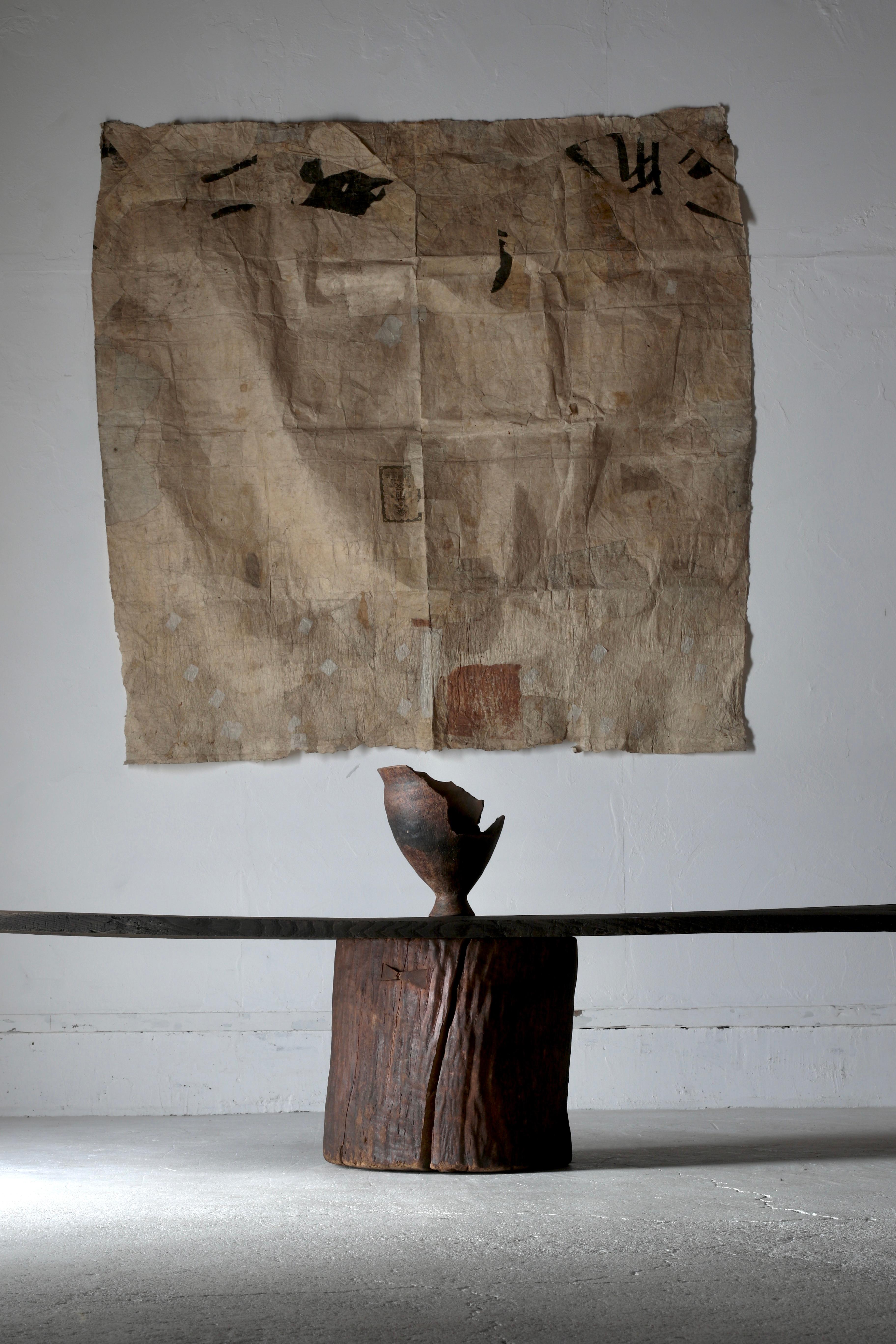 19th Century Japanese Antique Large Low Table / Sofa Table Coffee Table/ 1868-1912s Wabi-Sabi