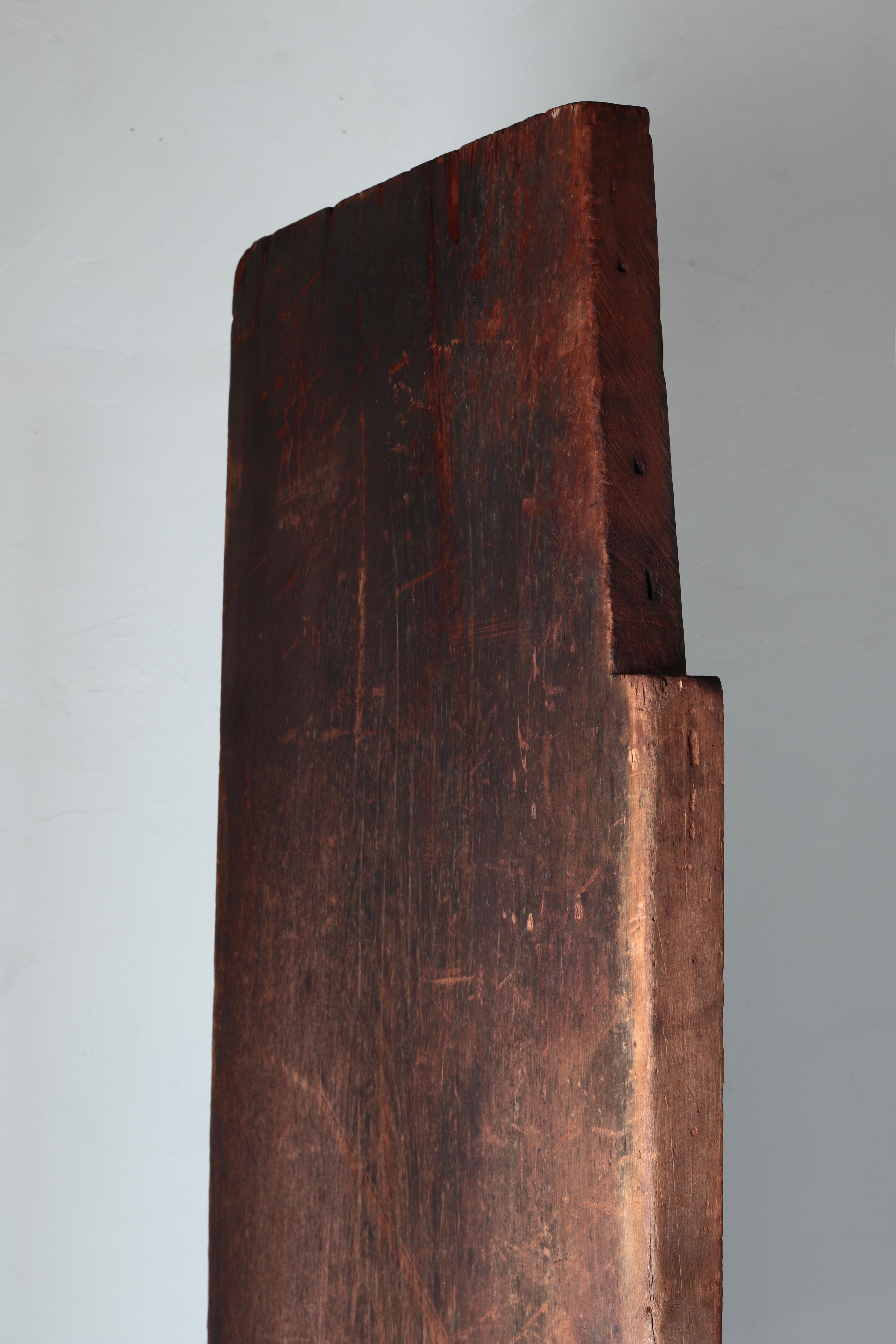 Japanese Antique Large Low Table / Sofa Table Center Table / Wabi-Sabi Primitive For Sale 11