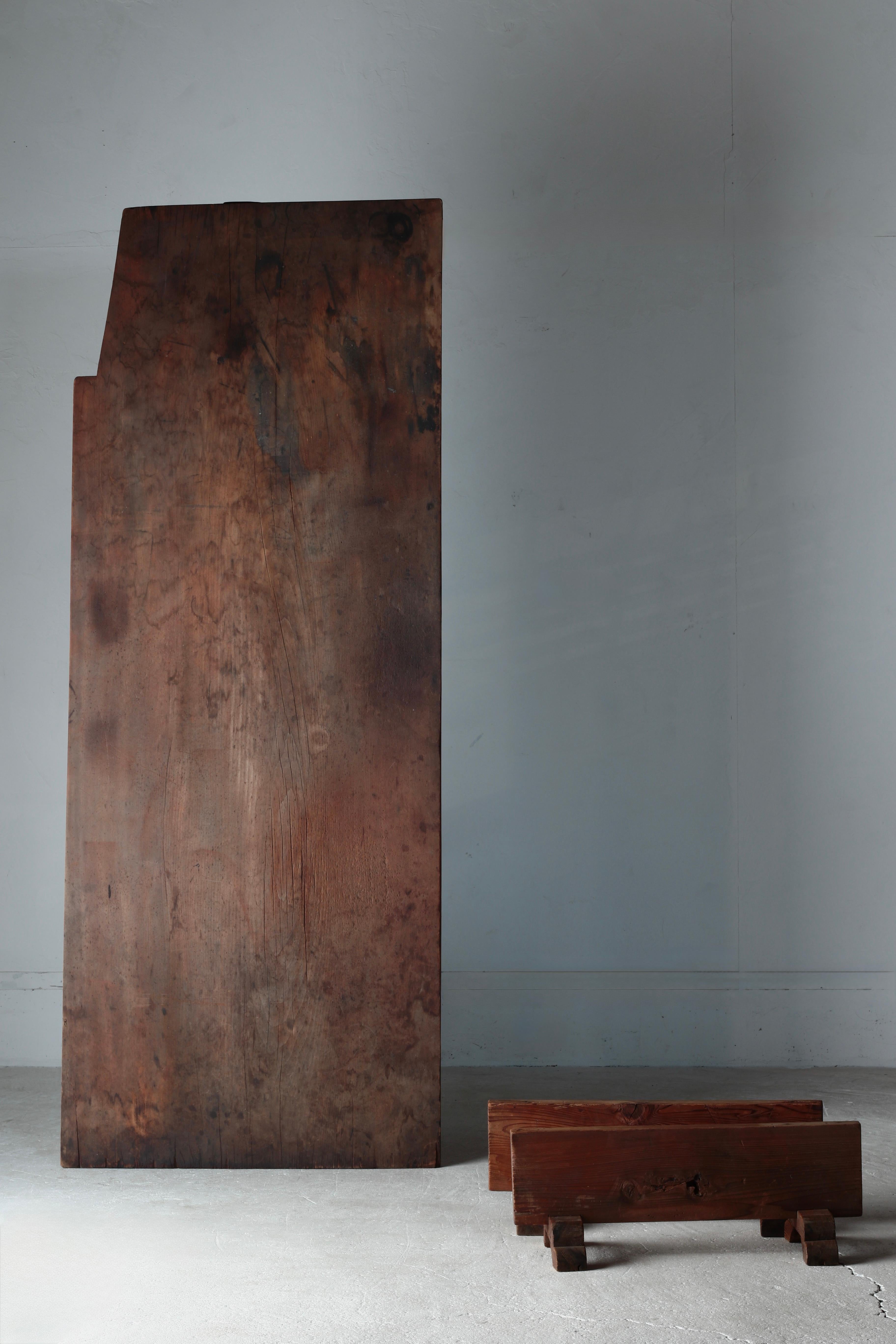 Japanese Antique Large Low Table / Sofa Table Center Table / Wabi-Sabi Primitive For Sale 12