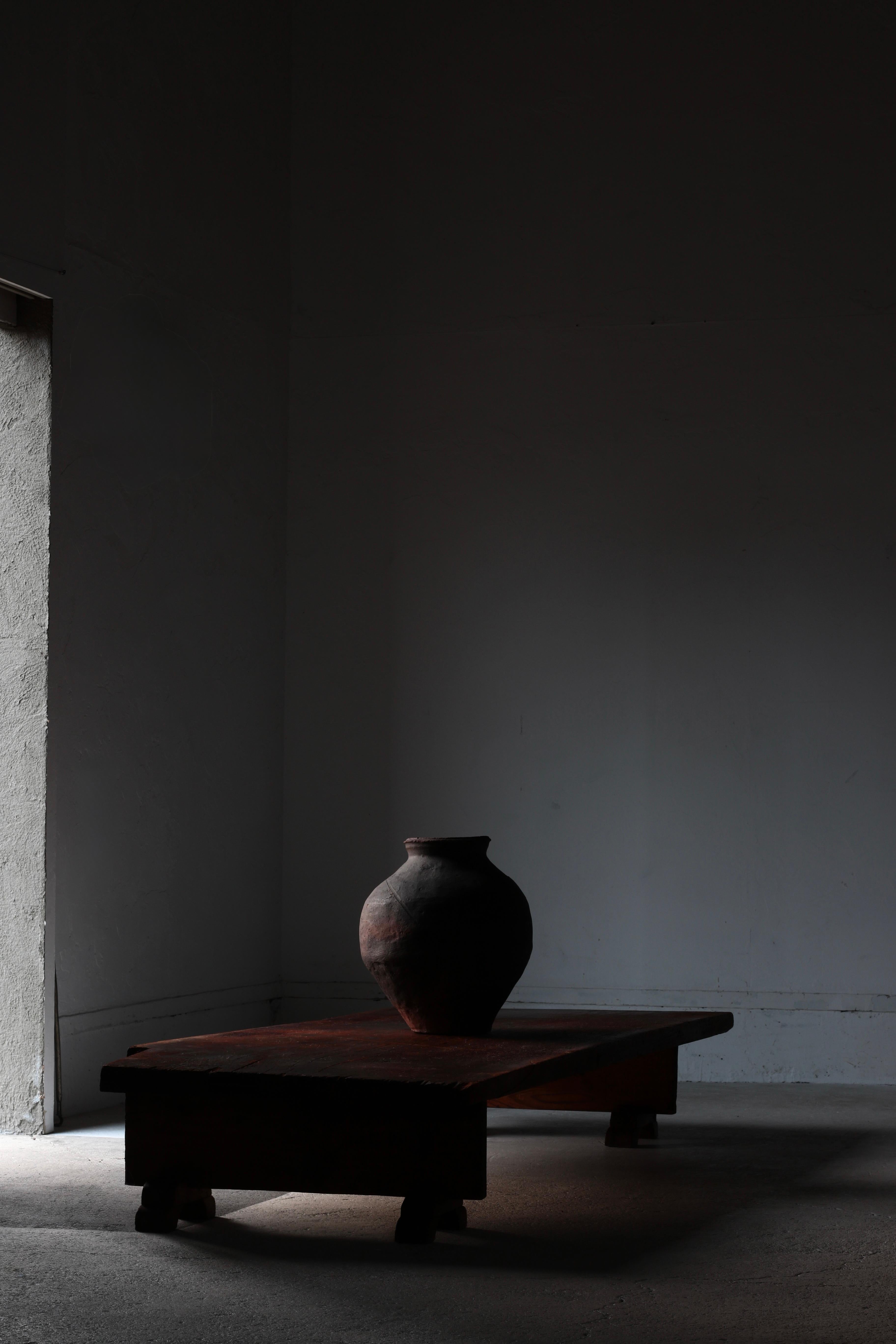 Japanese Antique Large Low Table / Sofa Table Center Table / Wabi-Sabi Primitive For Sale 13