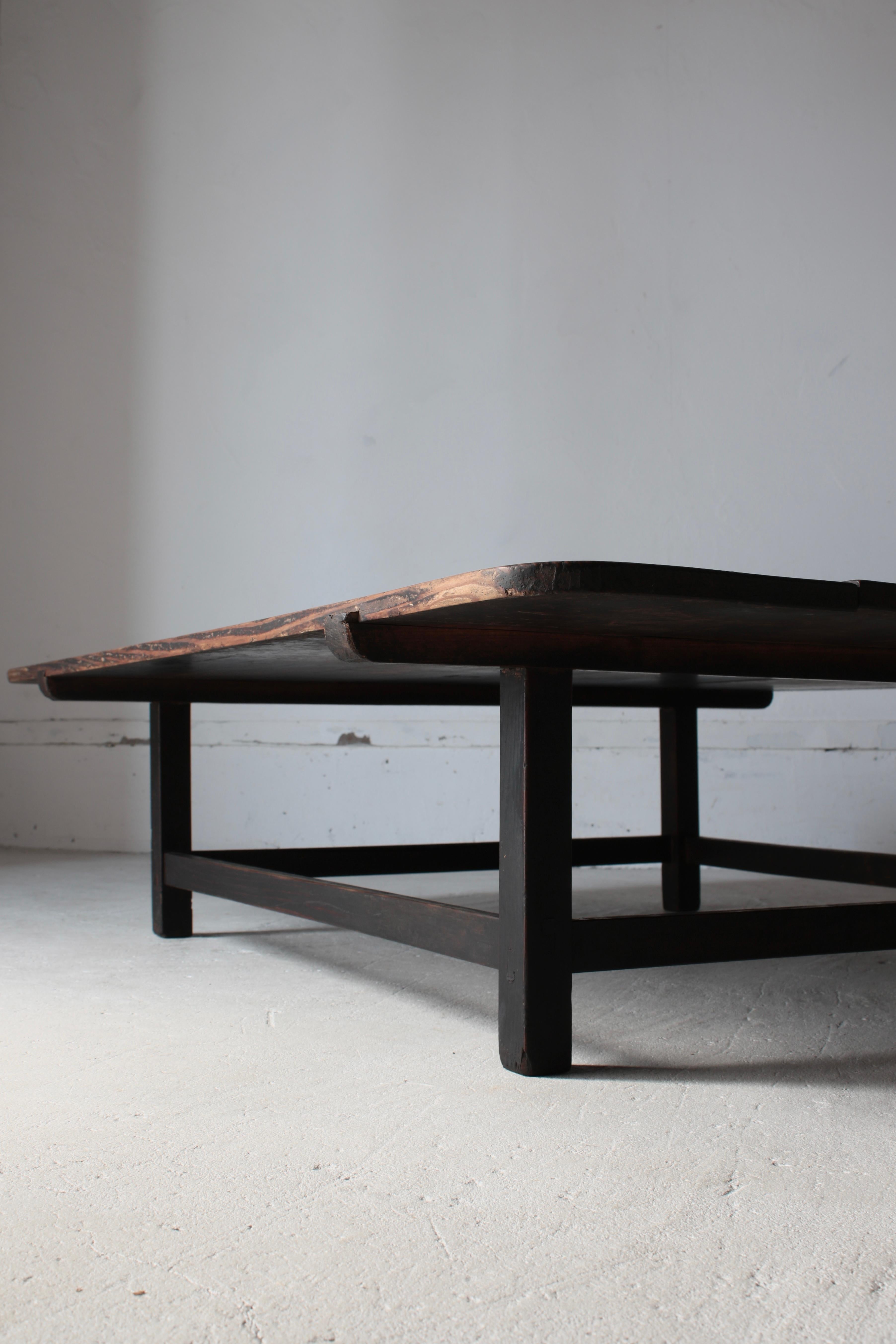 Japanese Antique Large Low Table / Sofa Table Coffee Table /1868-1912s Wabi-sabi 4