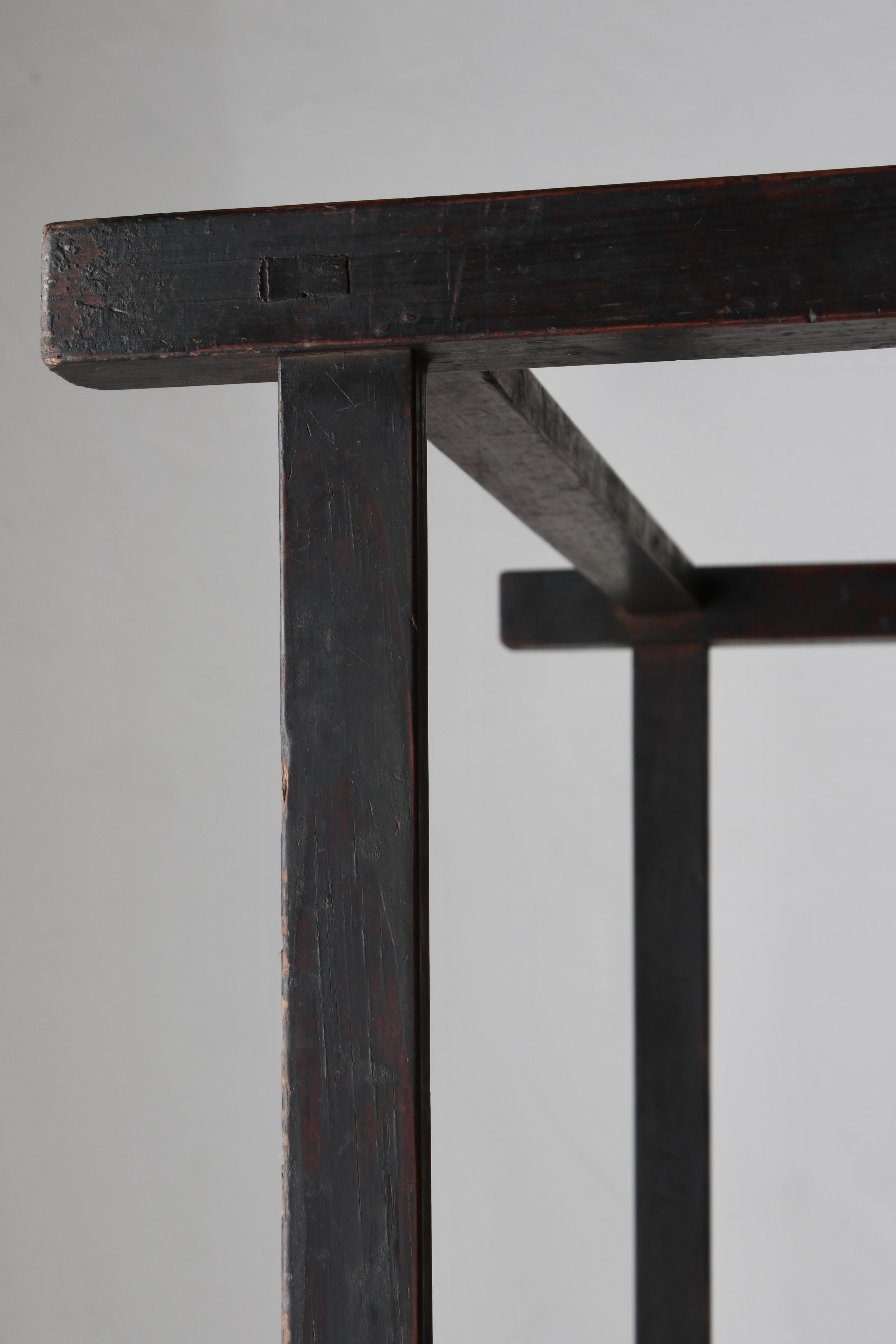 Japanese Antique Large Low Table / Sofa Table Coffee Table /1868-1912s Wabi-sabi 5