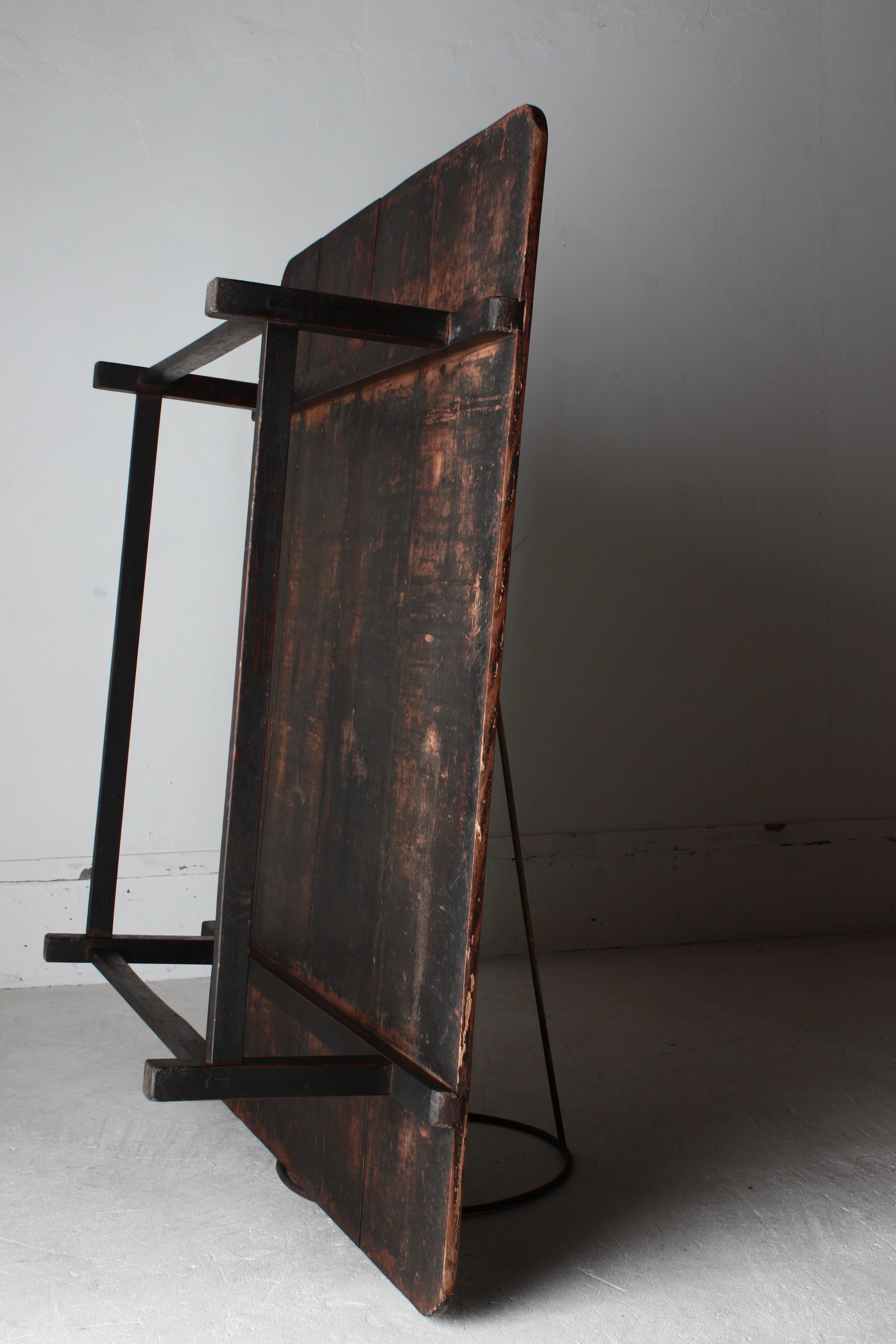 Japanese Antique Large Low Table / Sofa Table Coffee Table /1868-1912s Wabi-sabi 7