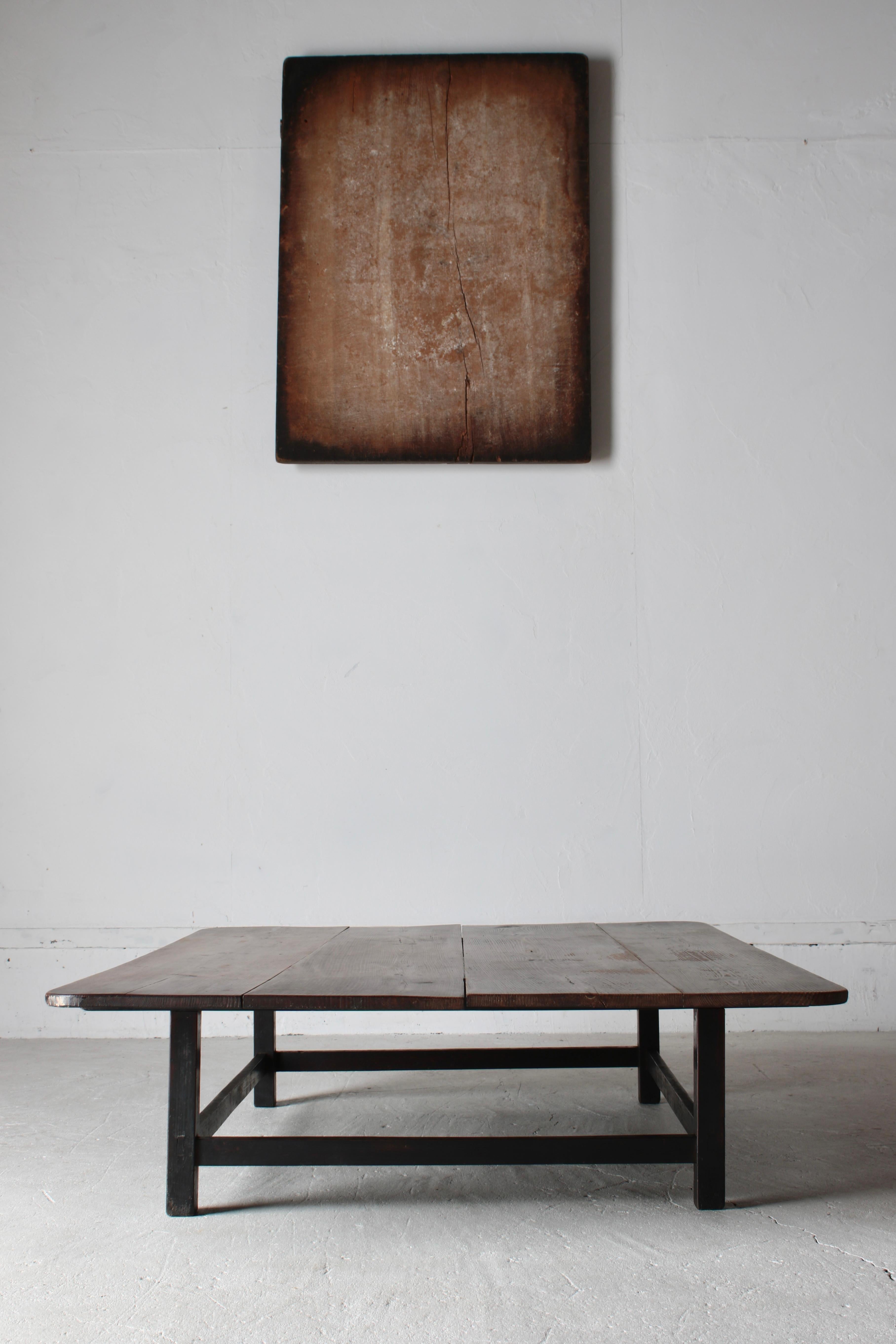 Meiji Japanese Antique Large Low Table / Sofa Table Coffee Table /1868-1912s Wabi-sabi