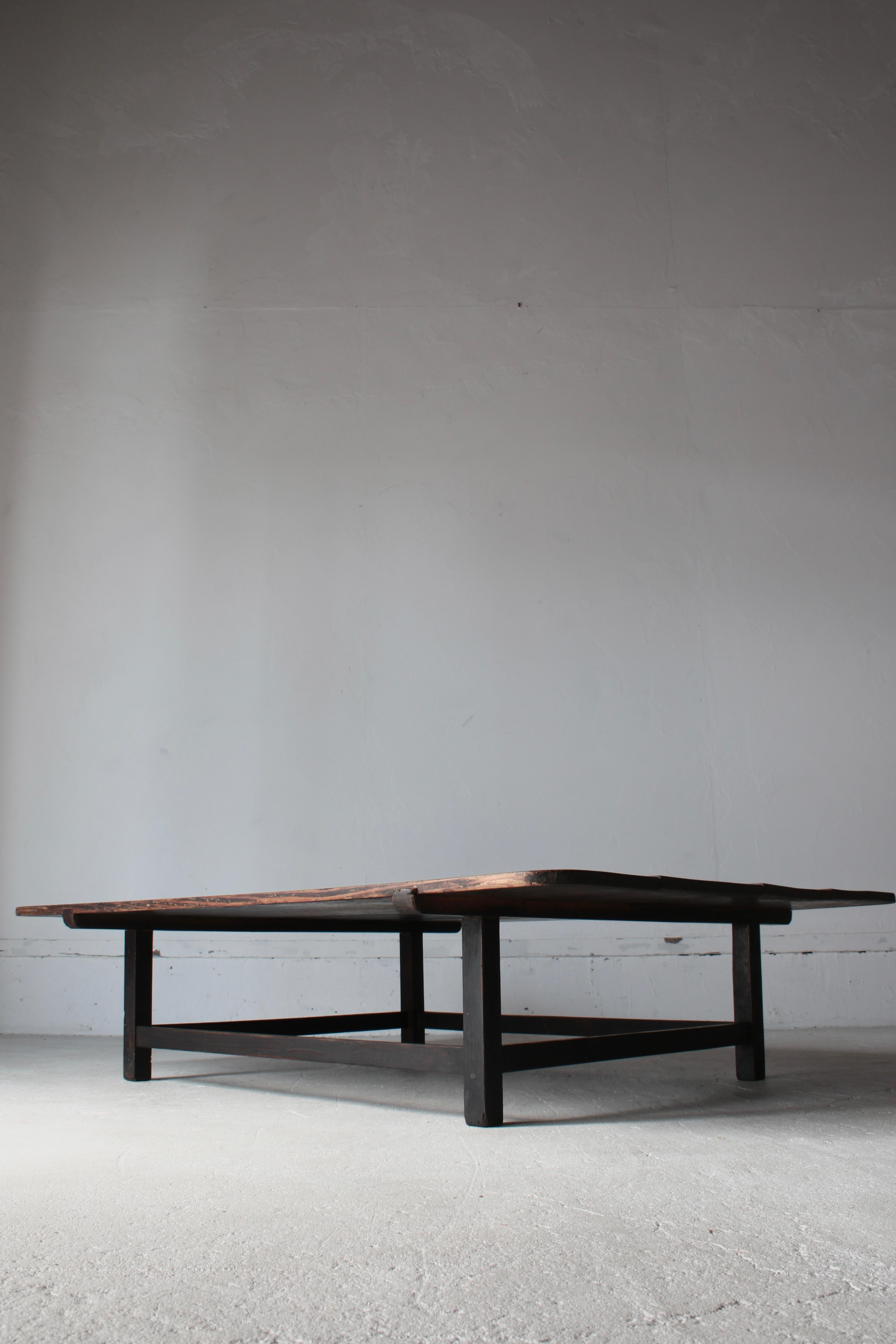 19th Century Japanese Antique Large Low Table / Sofa Table Coffee Table /1868-1912s Wabi-sabi