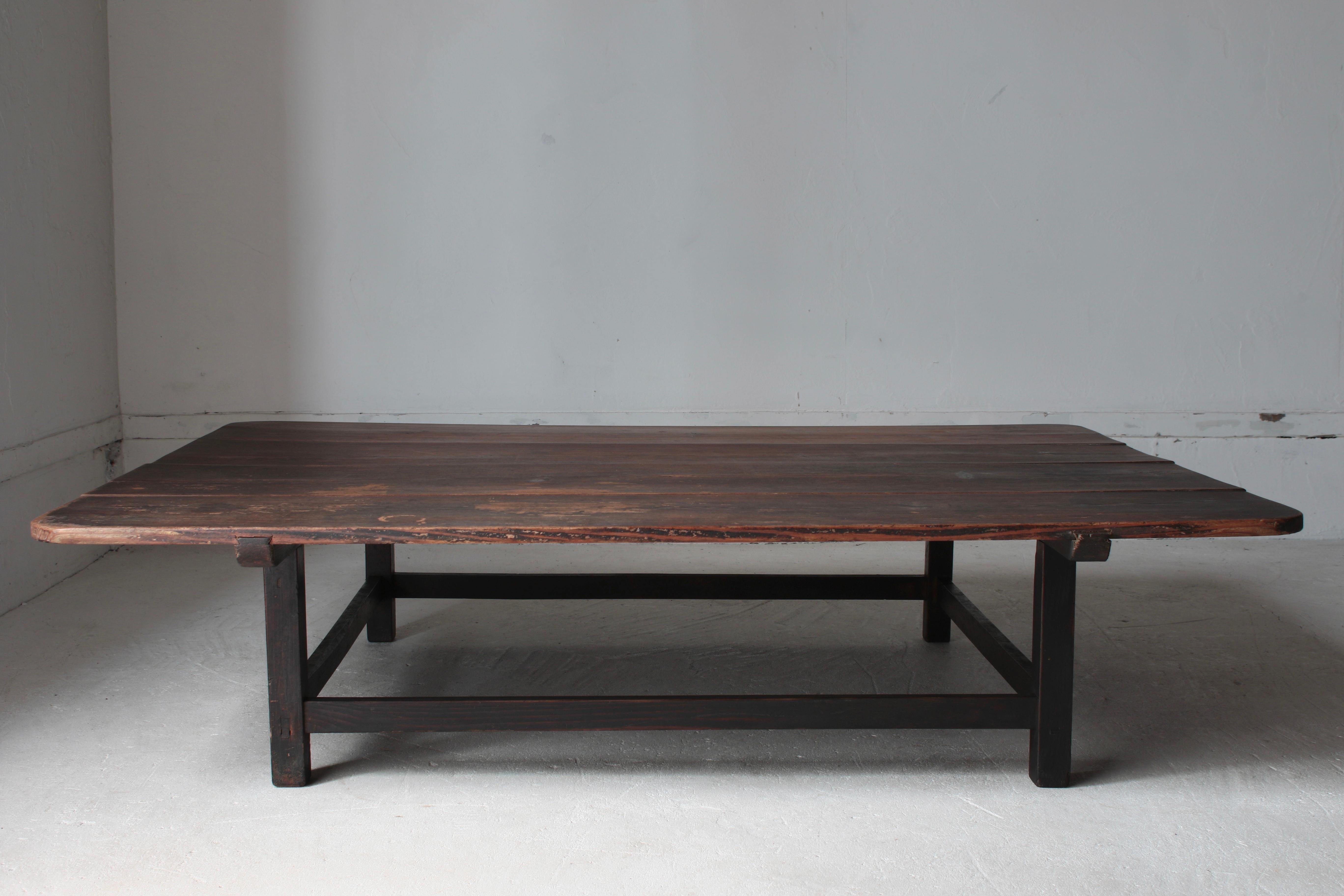 Japanese Antique Large Low Table / Sofa Table Coffee Table /1868-1912s Wabi-sabi 1