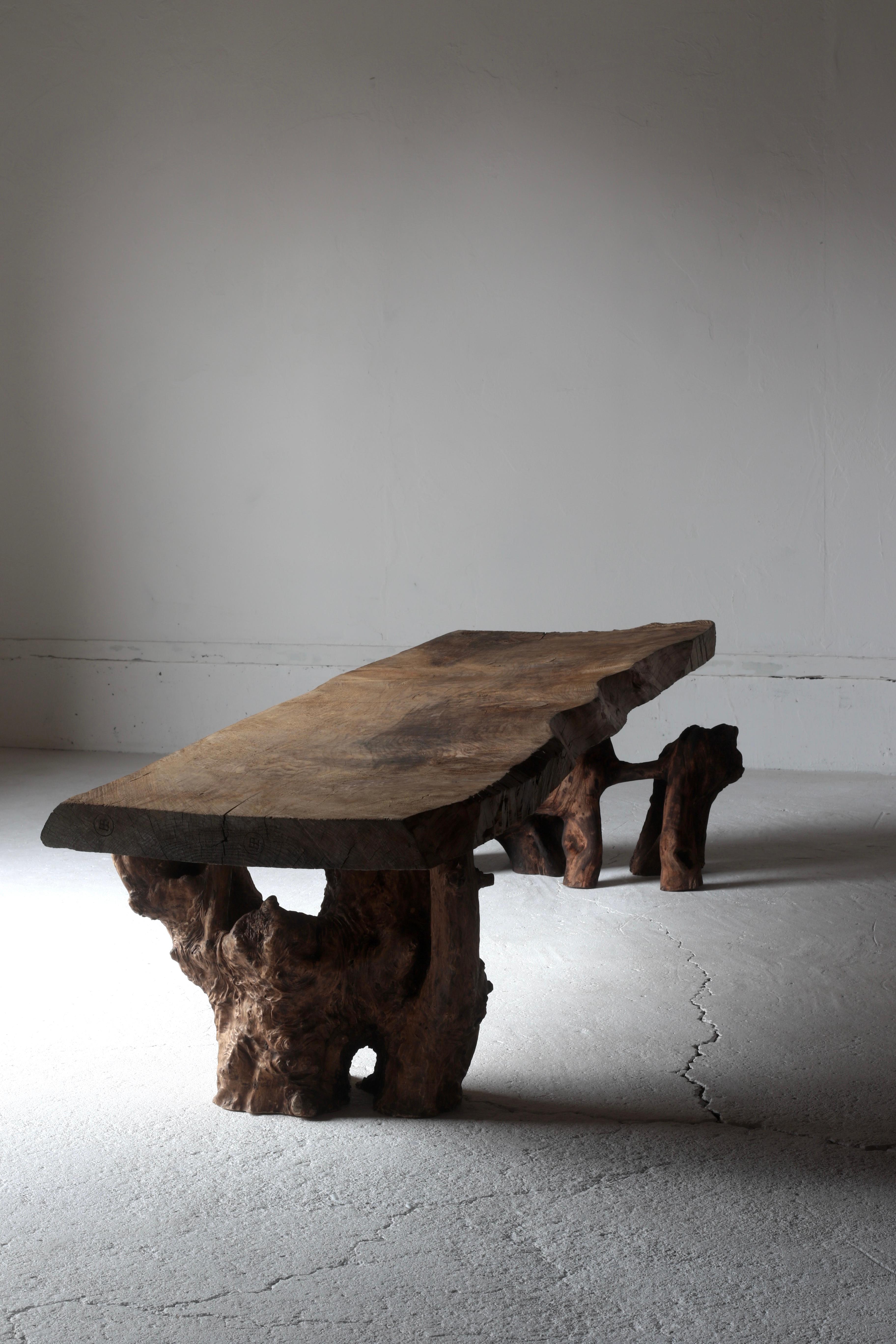 Japanese Antique Large Low Table / Sofa Table / Primitive Wabi-sabi Japandi 3