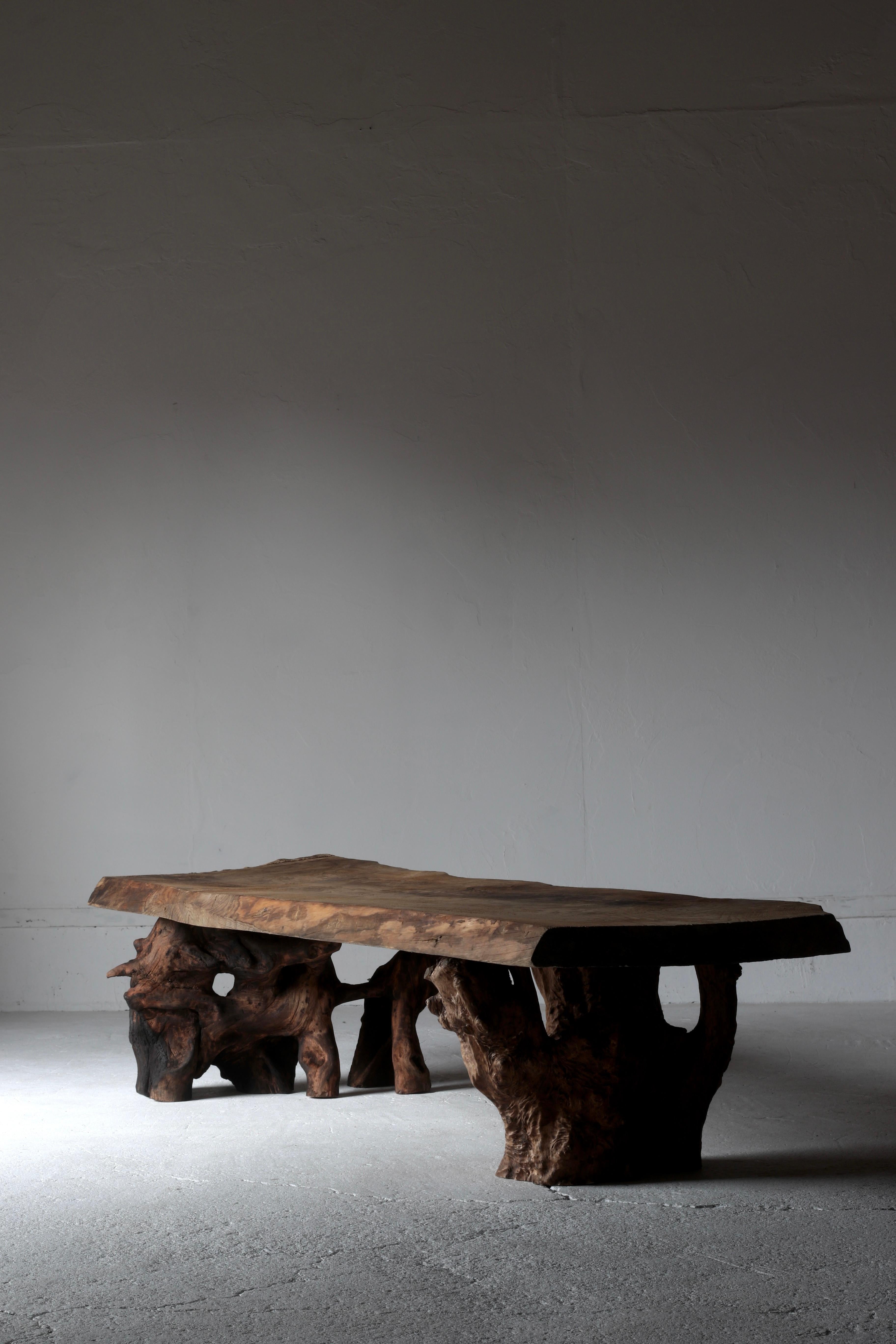 Japanese Antique Large Low Table / Sofa Table / Primitive Wabi-sabi Japandi 4