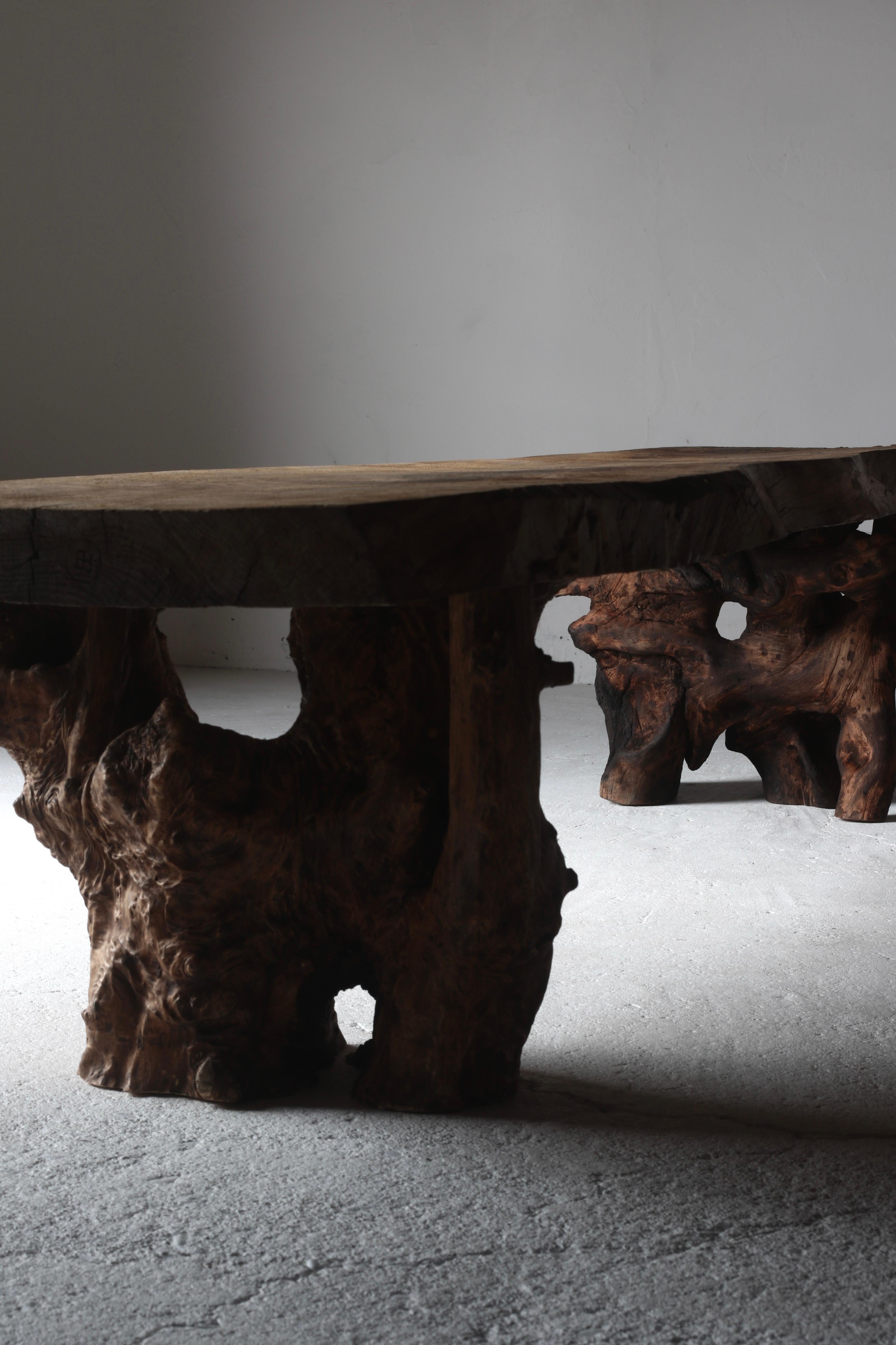 19th Century Japanese Antique Large Low Table / Sofa Table / Primitive Wabi-sabi Japandi