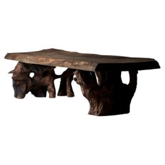 Japanese Used Large Low Table / Sofa Table / Primitive Wabisabi Japandi