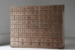 Japanese Antique Large Medicine Chest 1874s / Tansu Drawer Wabi-Sabi