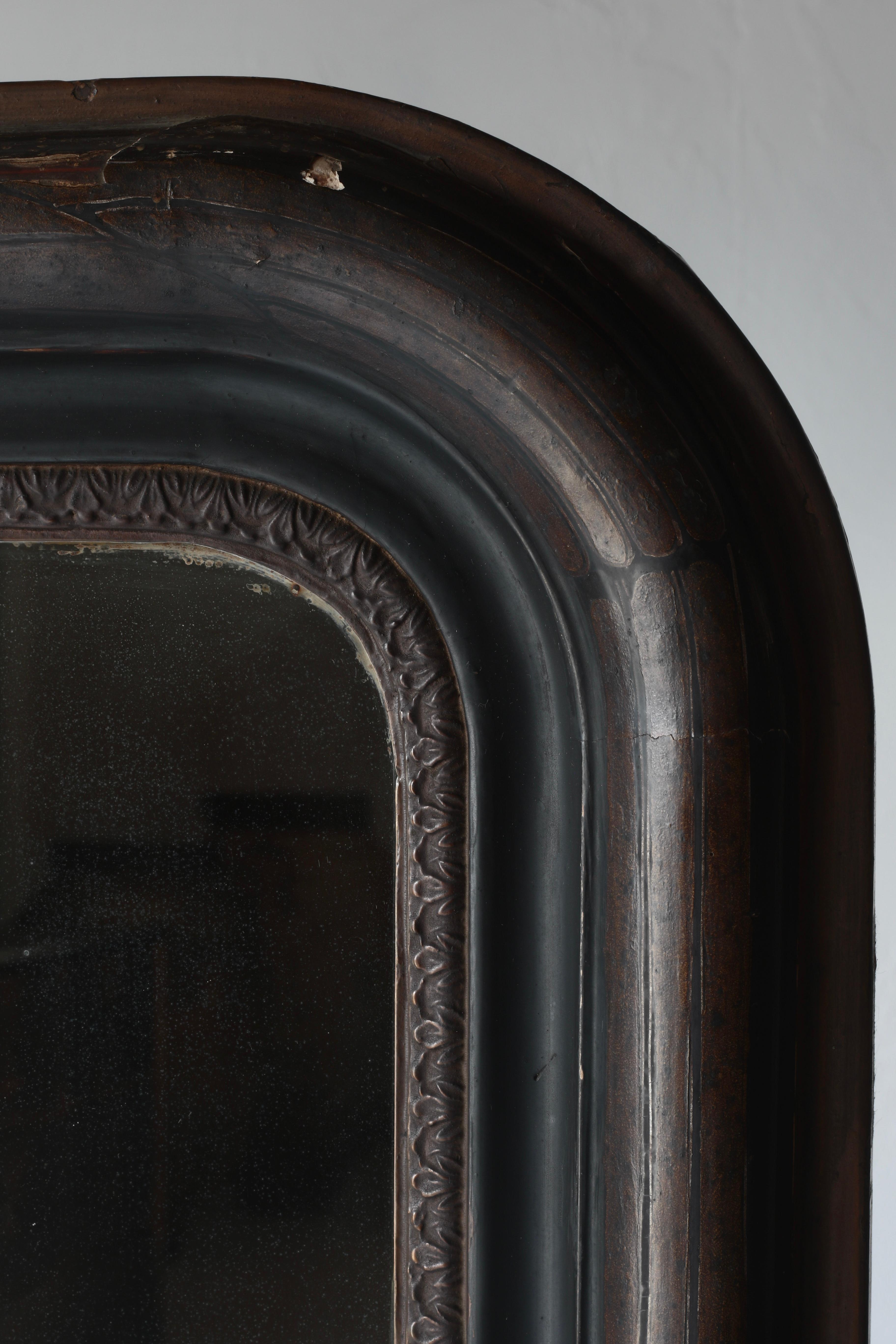 Japanese Antique Large Mirror / Meiji Period 1868-1912s Wabi-sabi Japandi 4