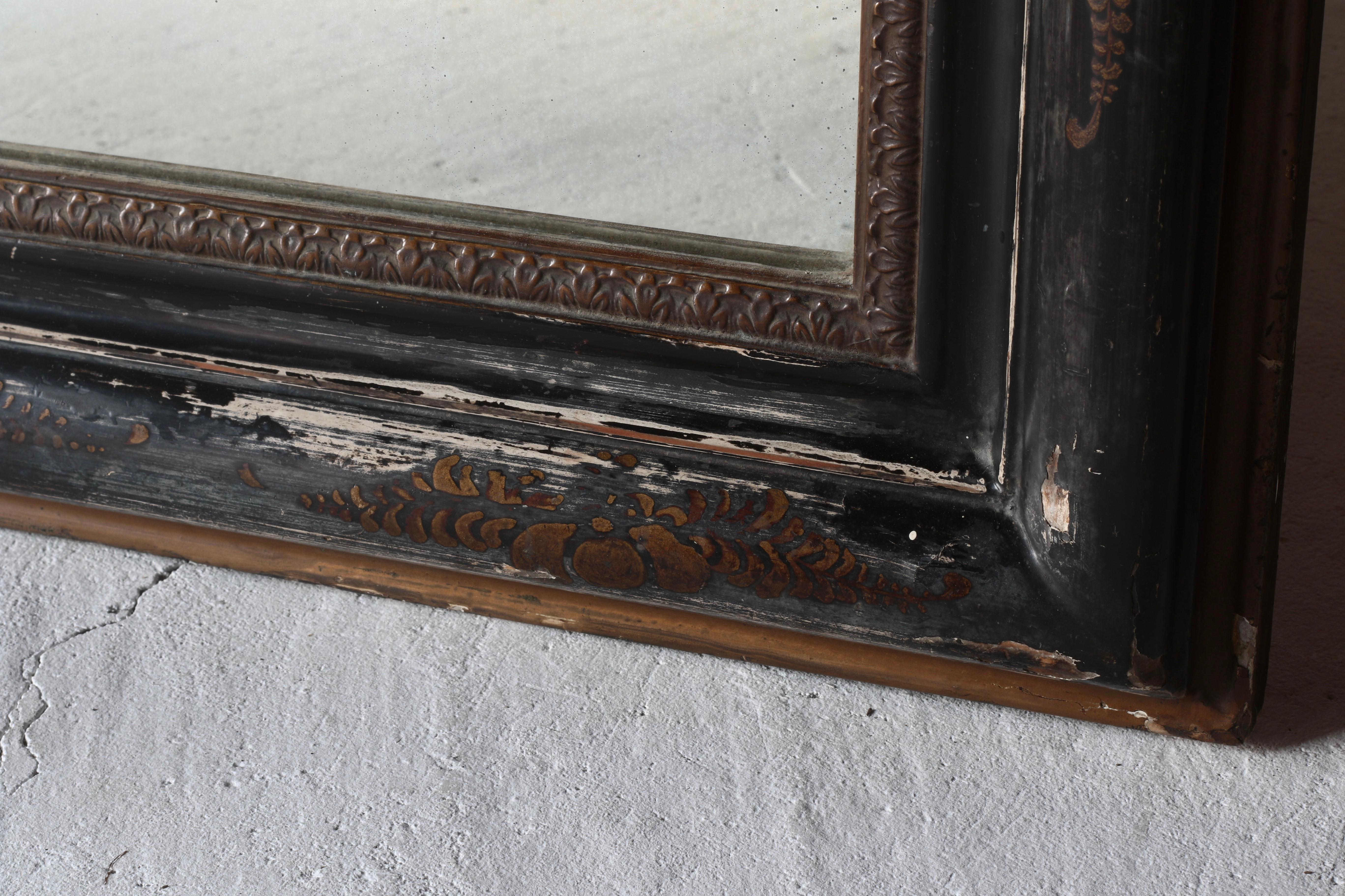 Japanese Antique Large Mirror / Meiji Period 1868-1912s Wabi-sabi Japandi 5